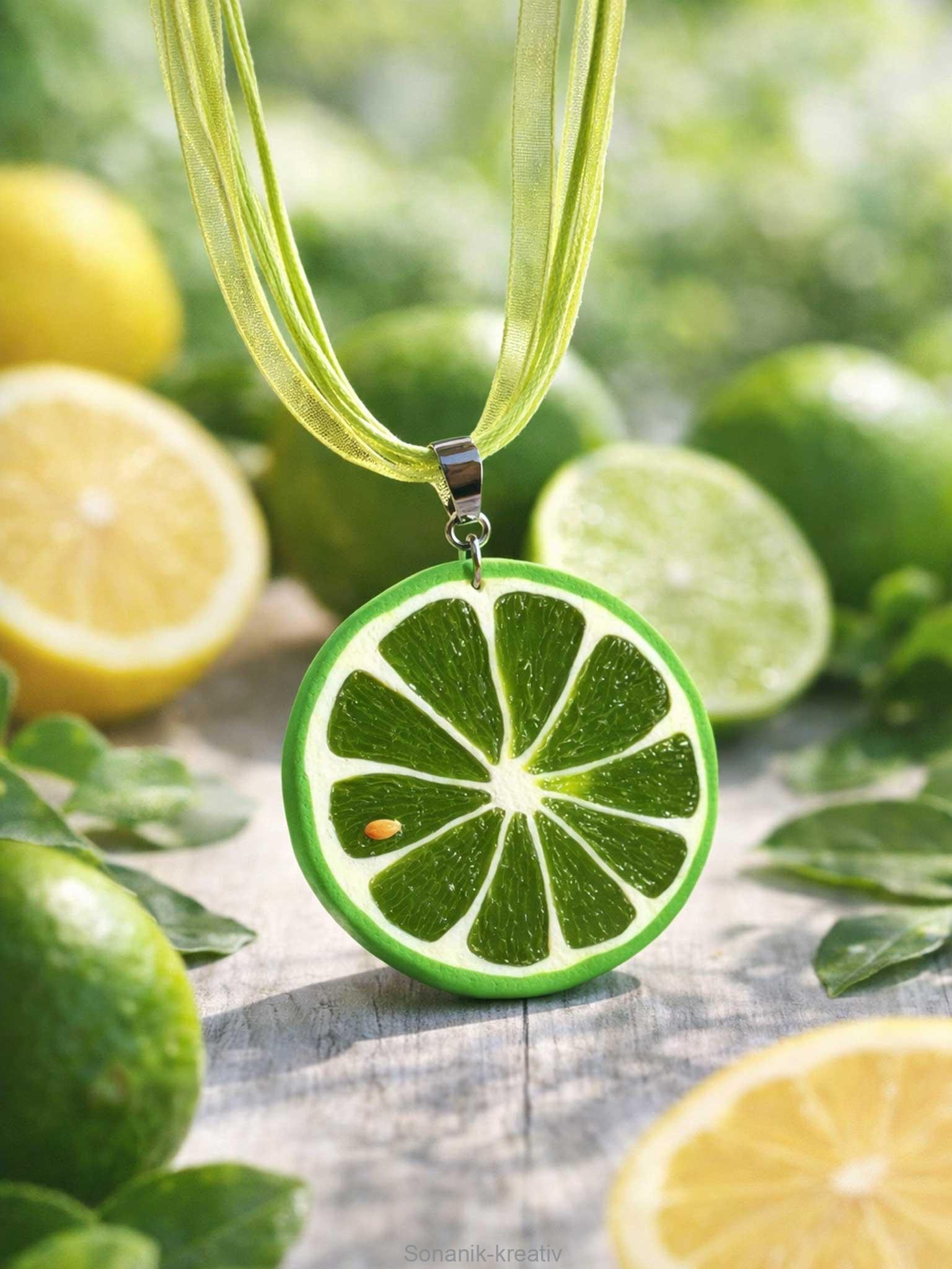 Náhrdelník Plátek limety
