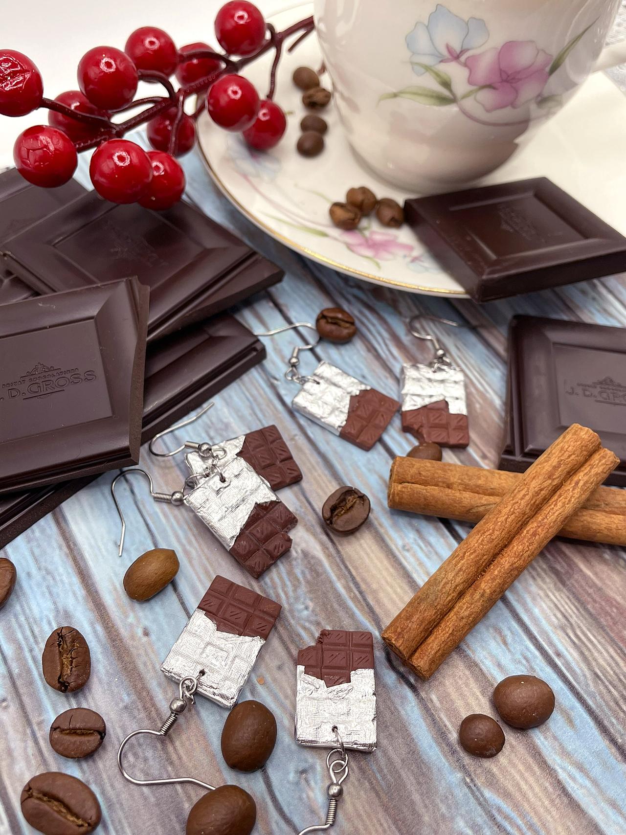 Náušnice Čokoláda