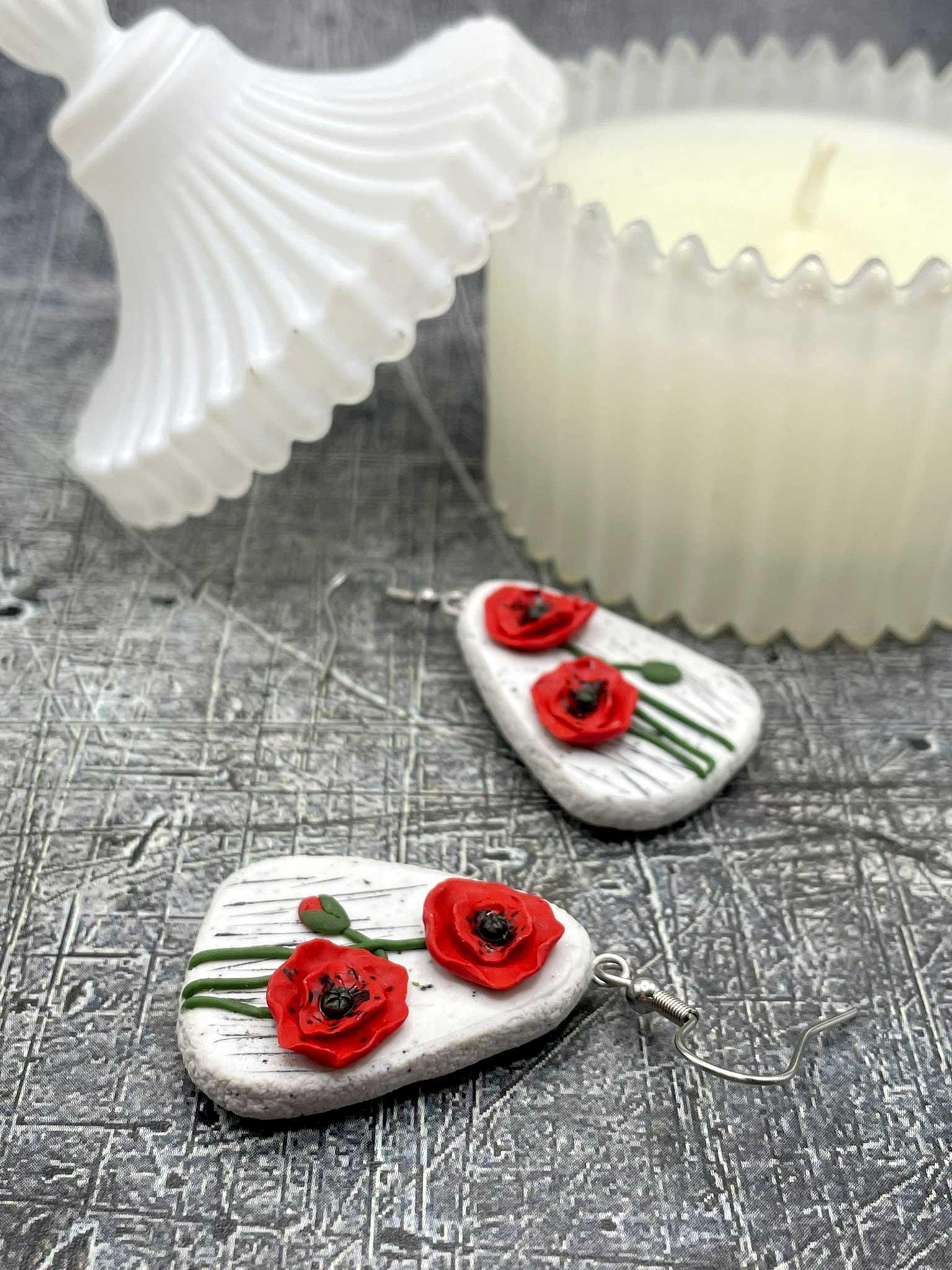 Náušnice Vlčí máky