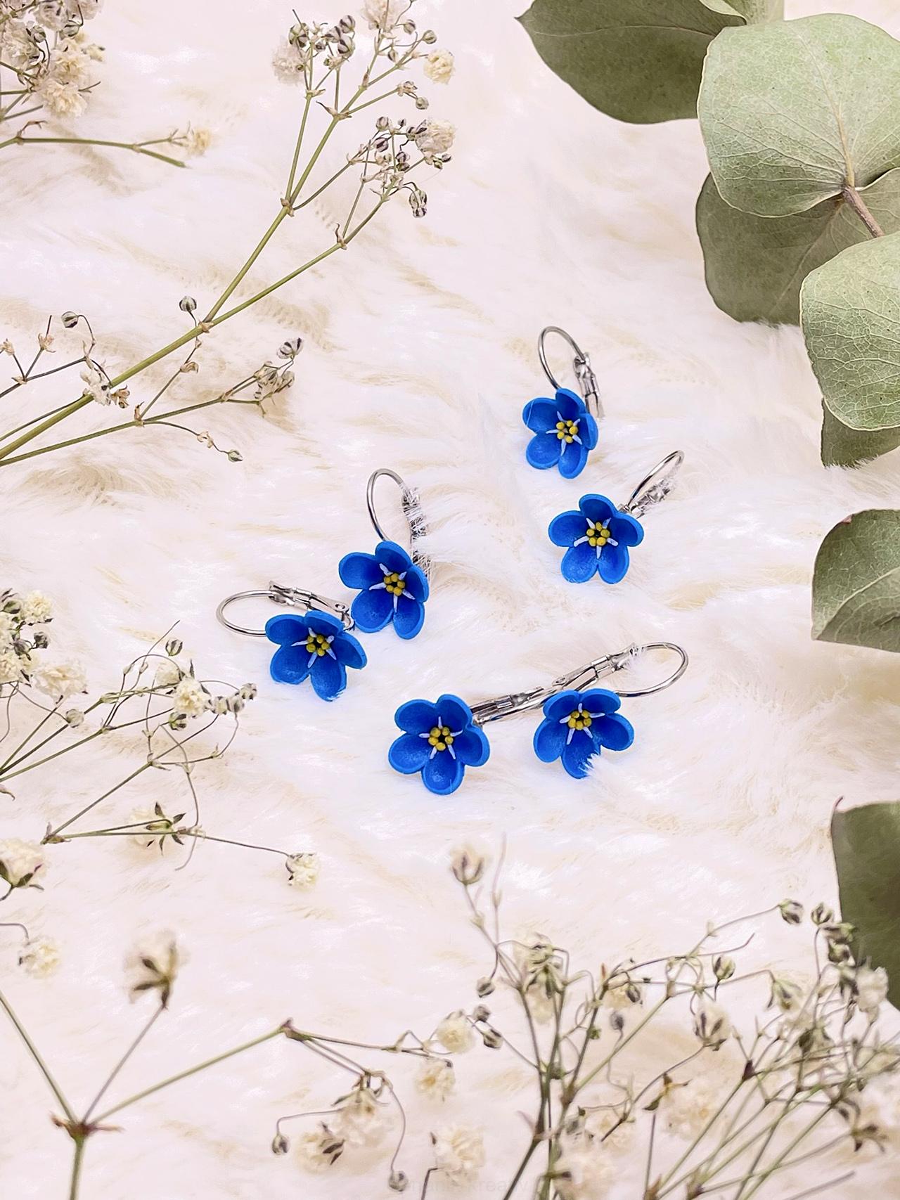 Náušnice Pomněnky visací