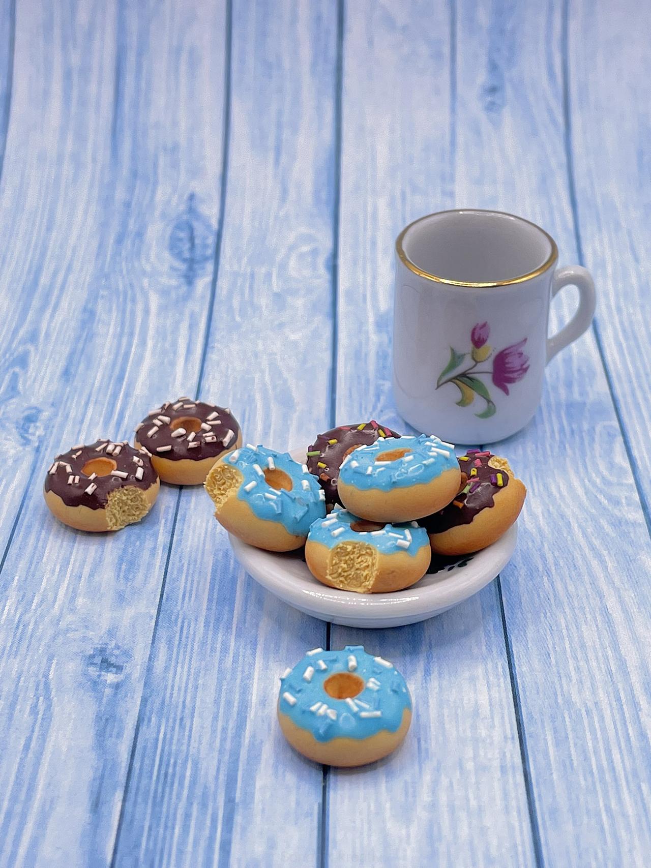 Náušnice Donuty tyrkysové napichovací