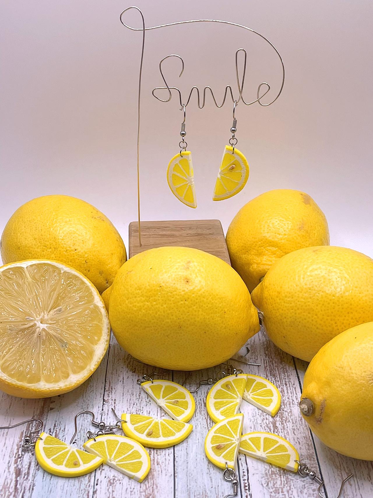 Náušnice citrony visací
