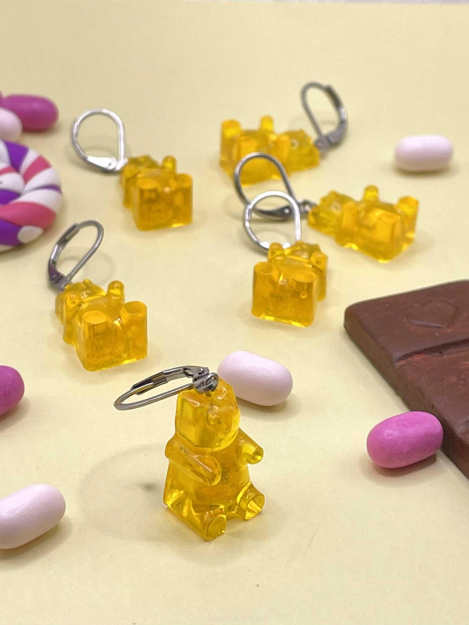 Náušnice medvídci visací