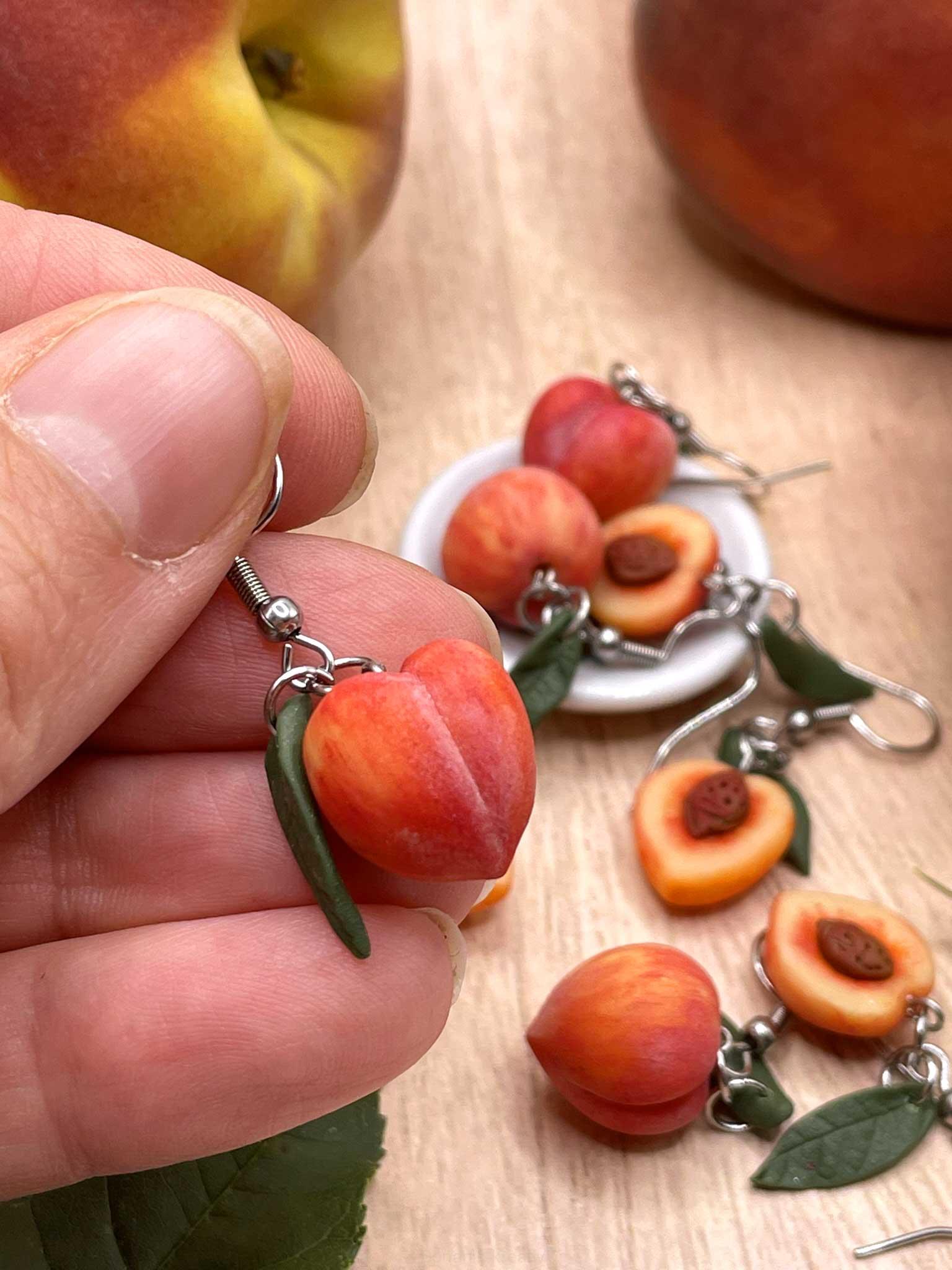 Náušnice Broskve visací