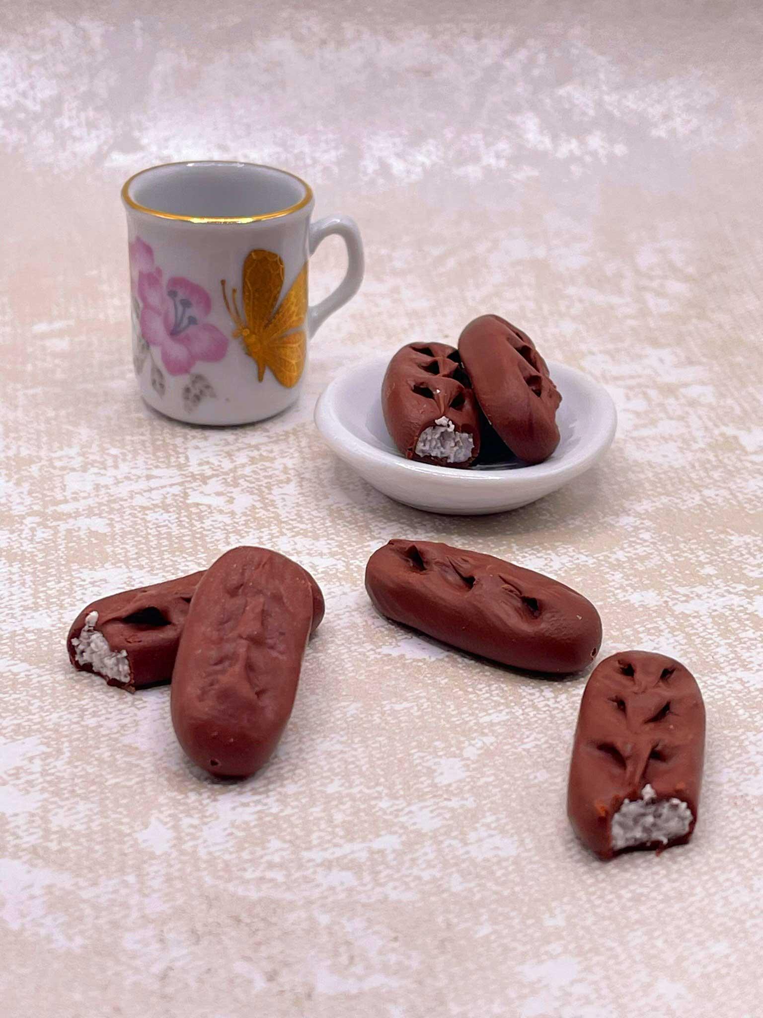 Náušnice Čokoládové tyčinky