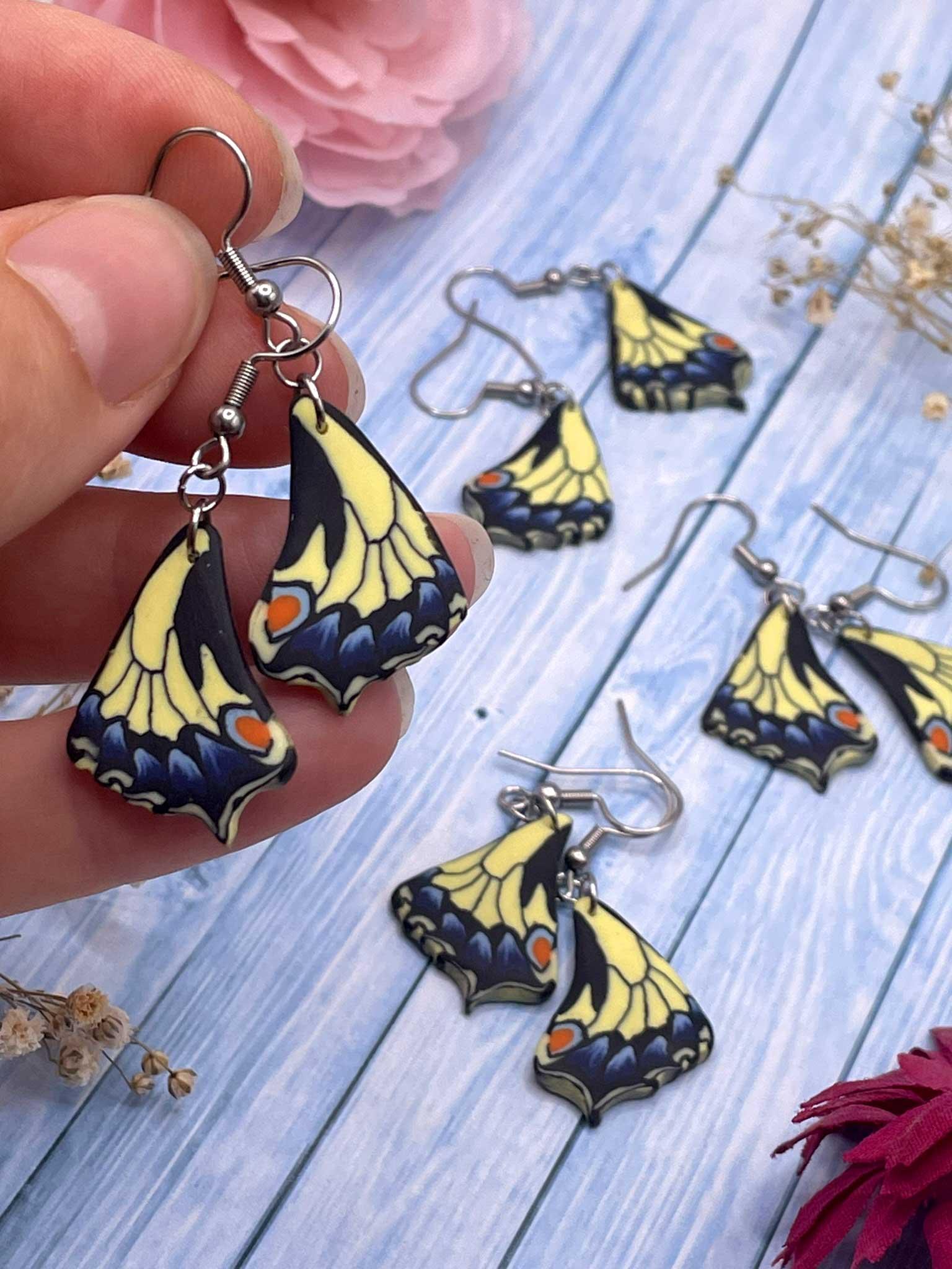 Náušnice Motýlí křídla - Otakárek fenyklový