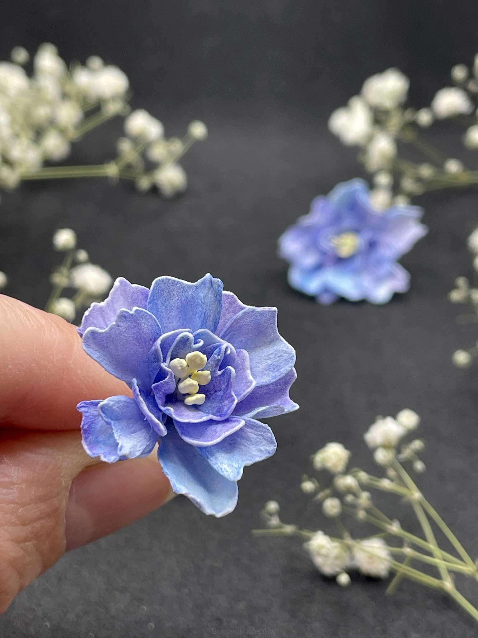 Náušnice Květy chrpy - puzety