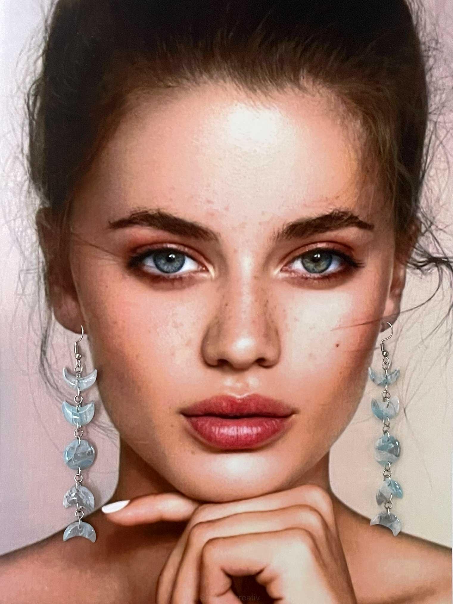 Náušnice Fáze měsíce visací