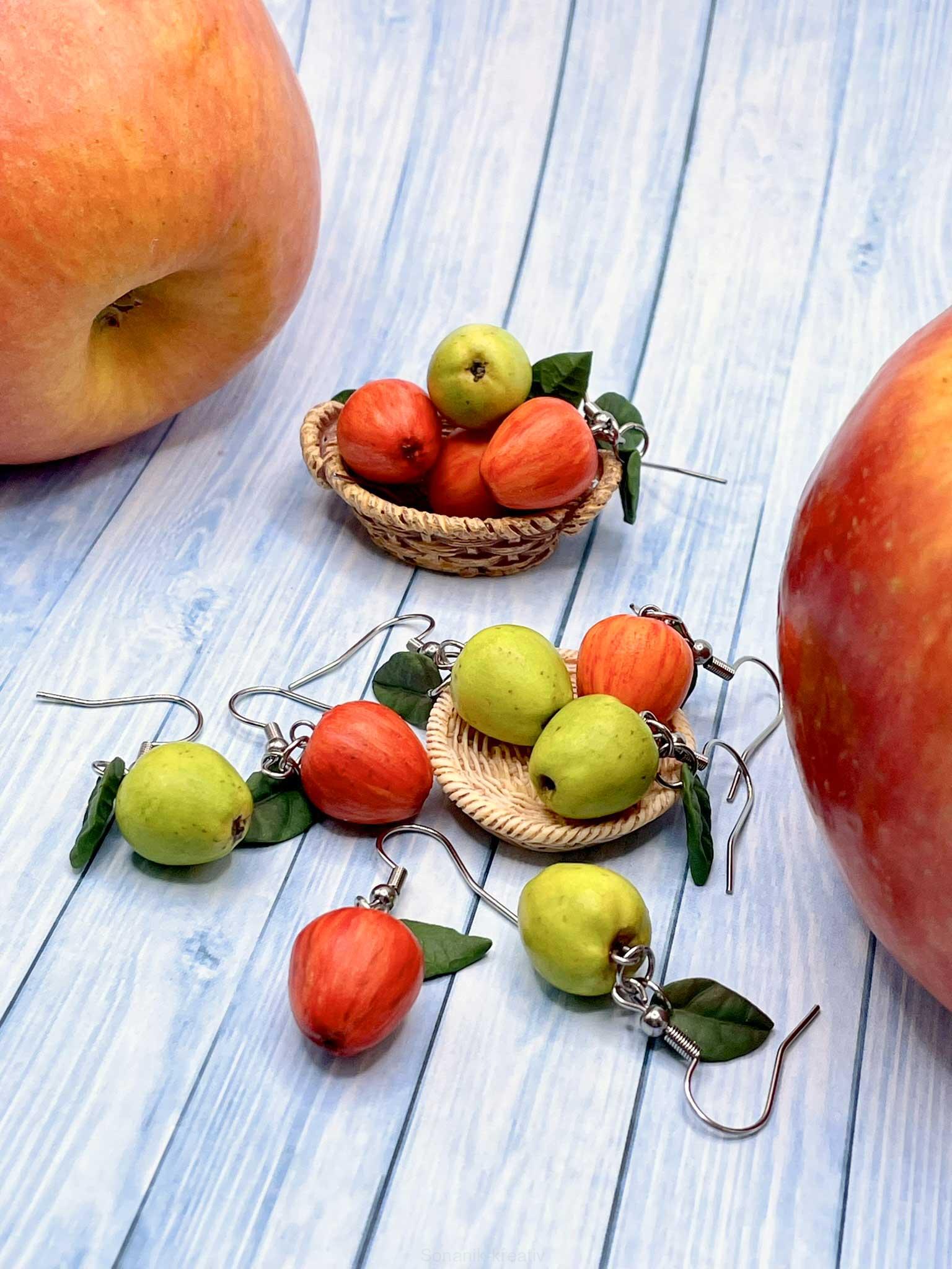 Náušnice Jablka zelená