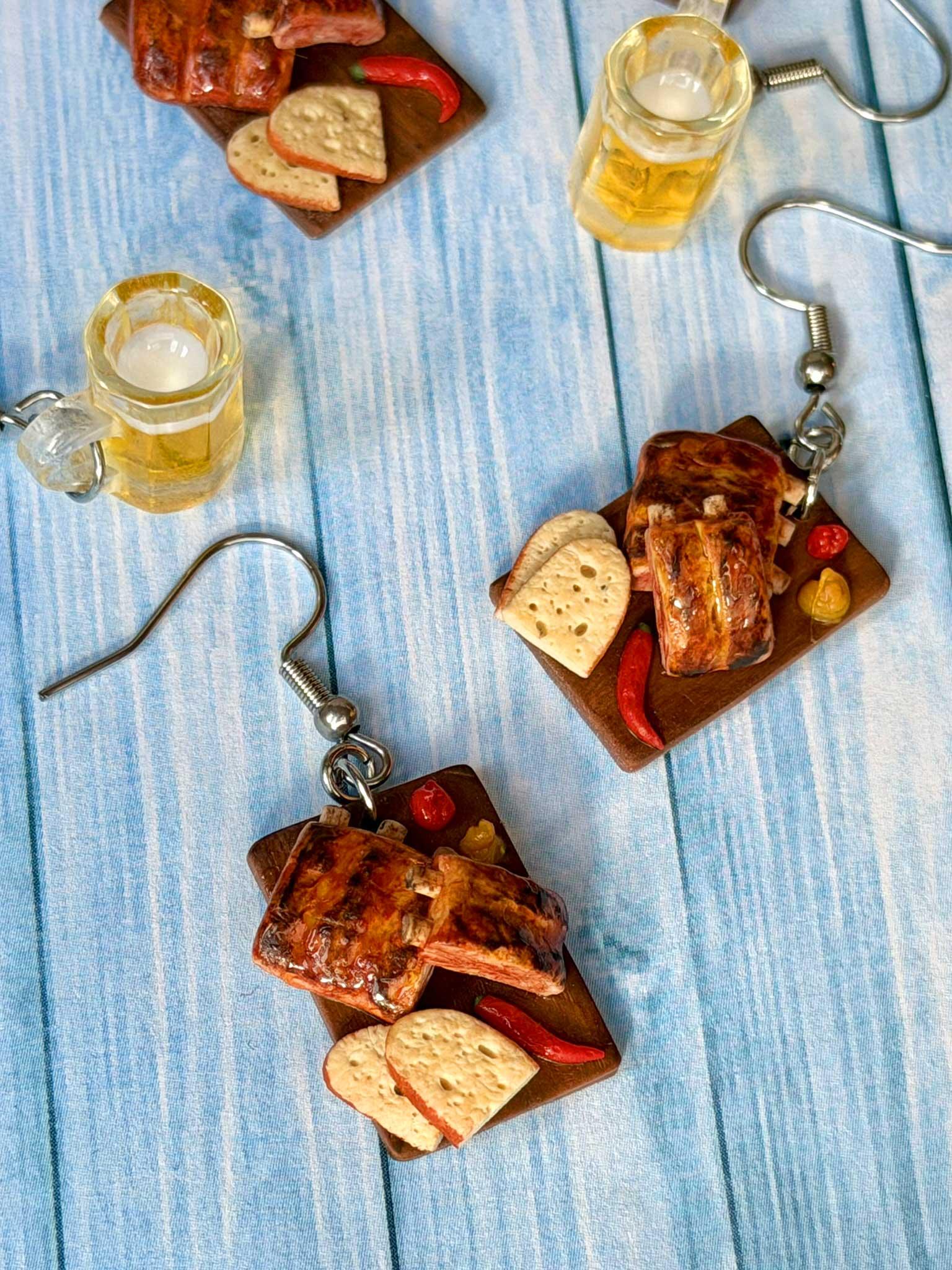 Náušnice grilovaná žebírka visací