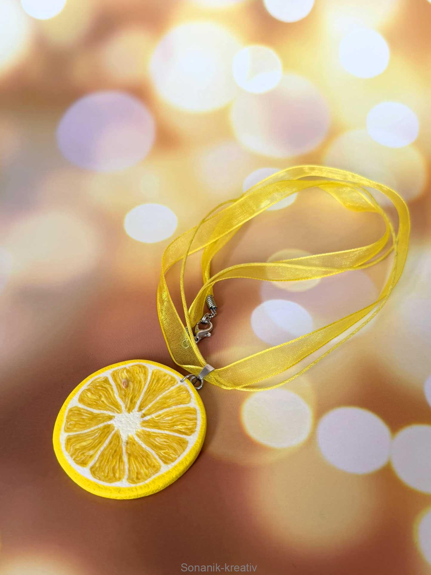 Náhrdelník Plátek citronu