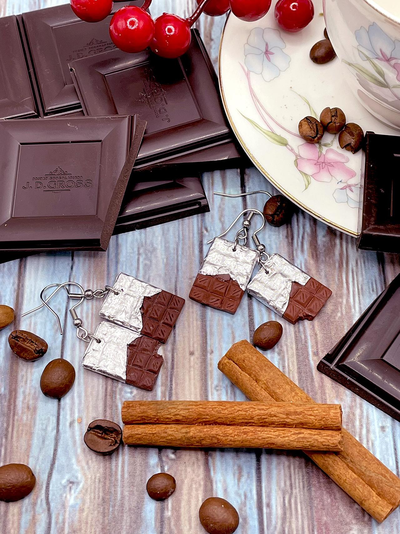 Náušnice Čokoláda