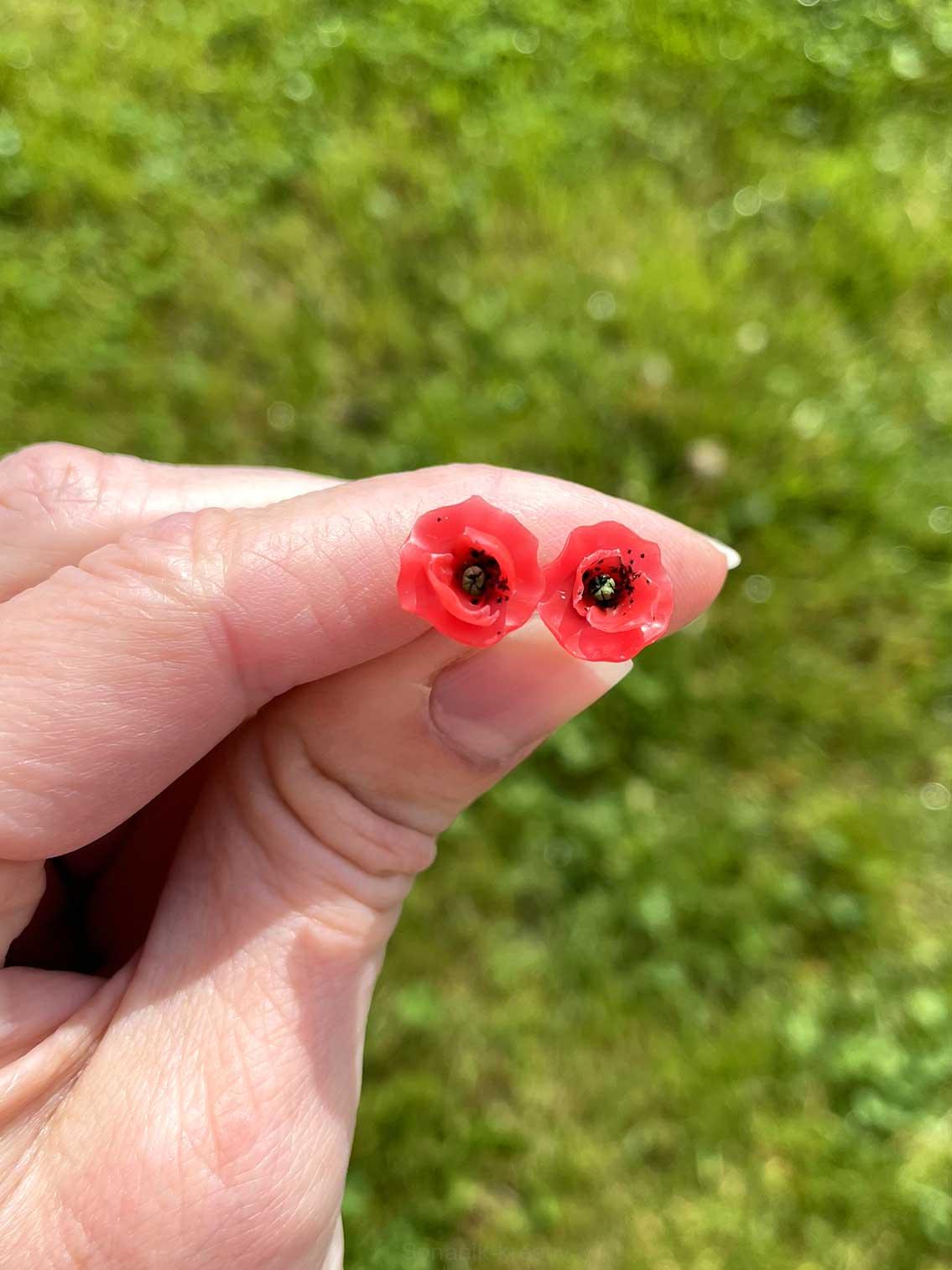 Náušnice Vlčí máky