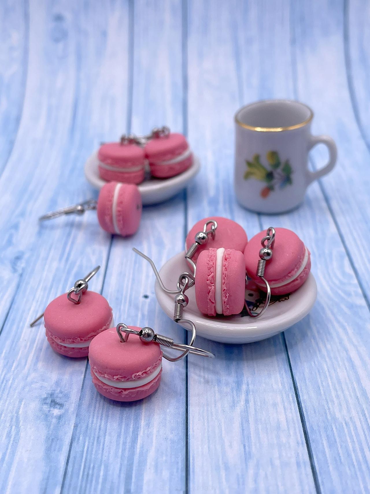Náušnice makronky 