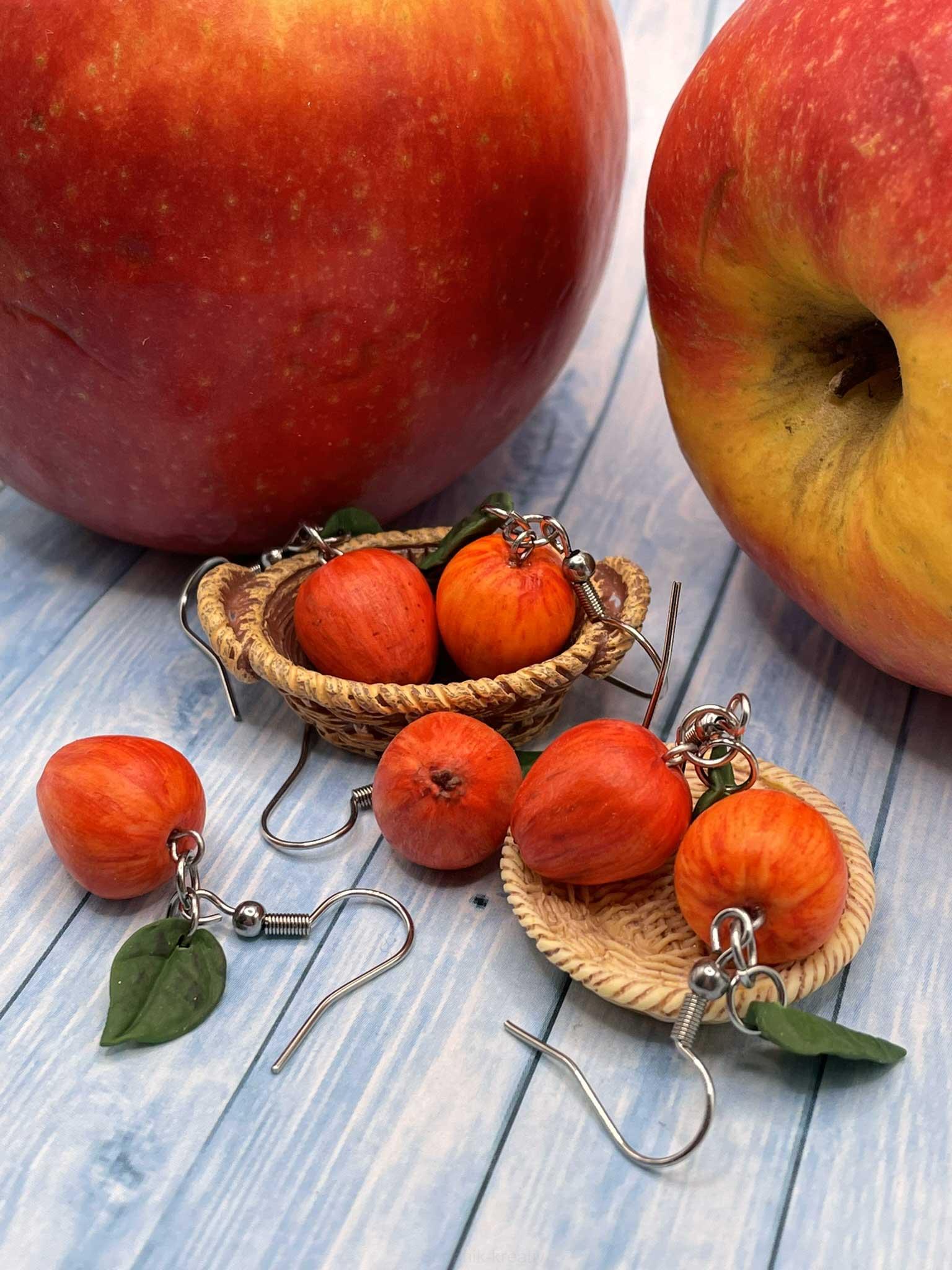 Náušnice Jablka červená