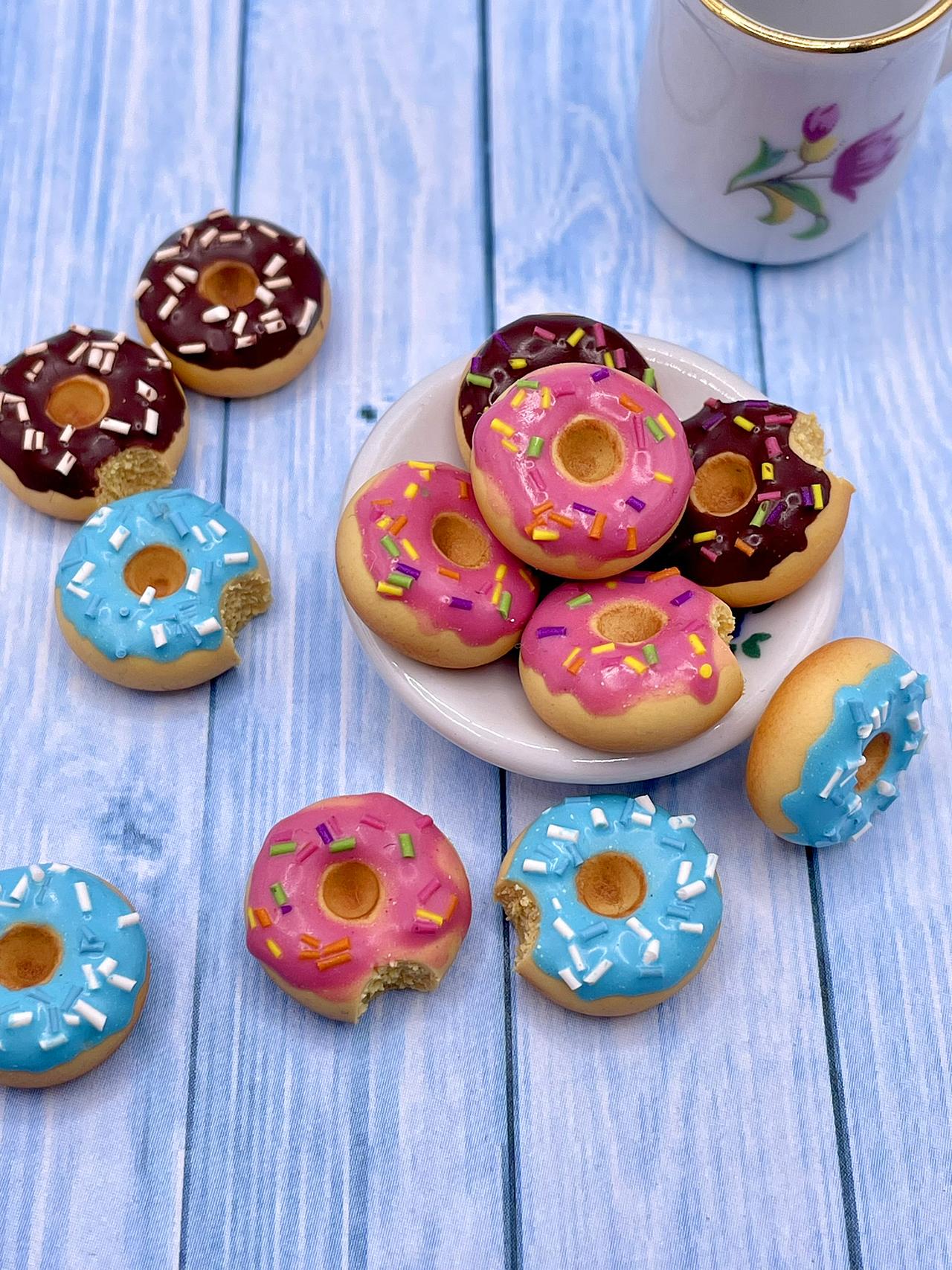 Náušnice Donuty tyrkysové napichovací