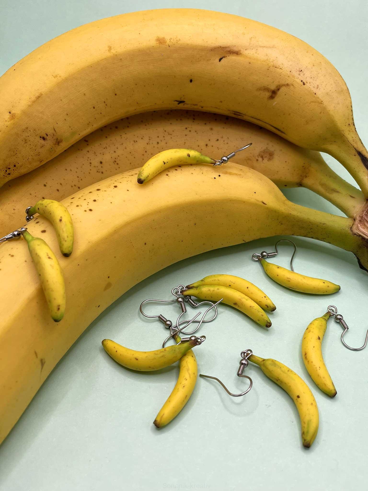 Náušnice Banány visací