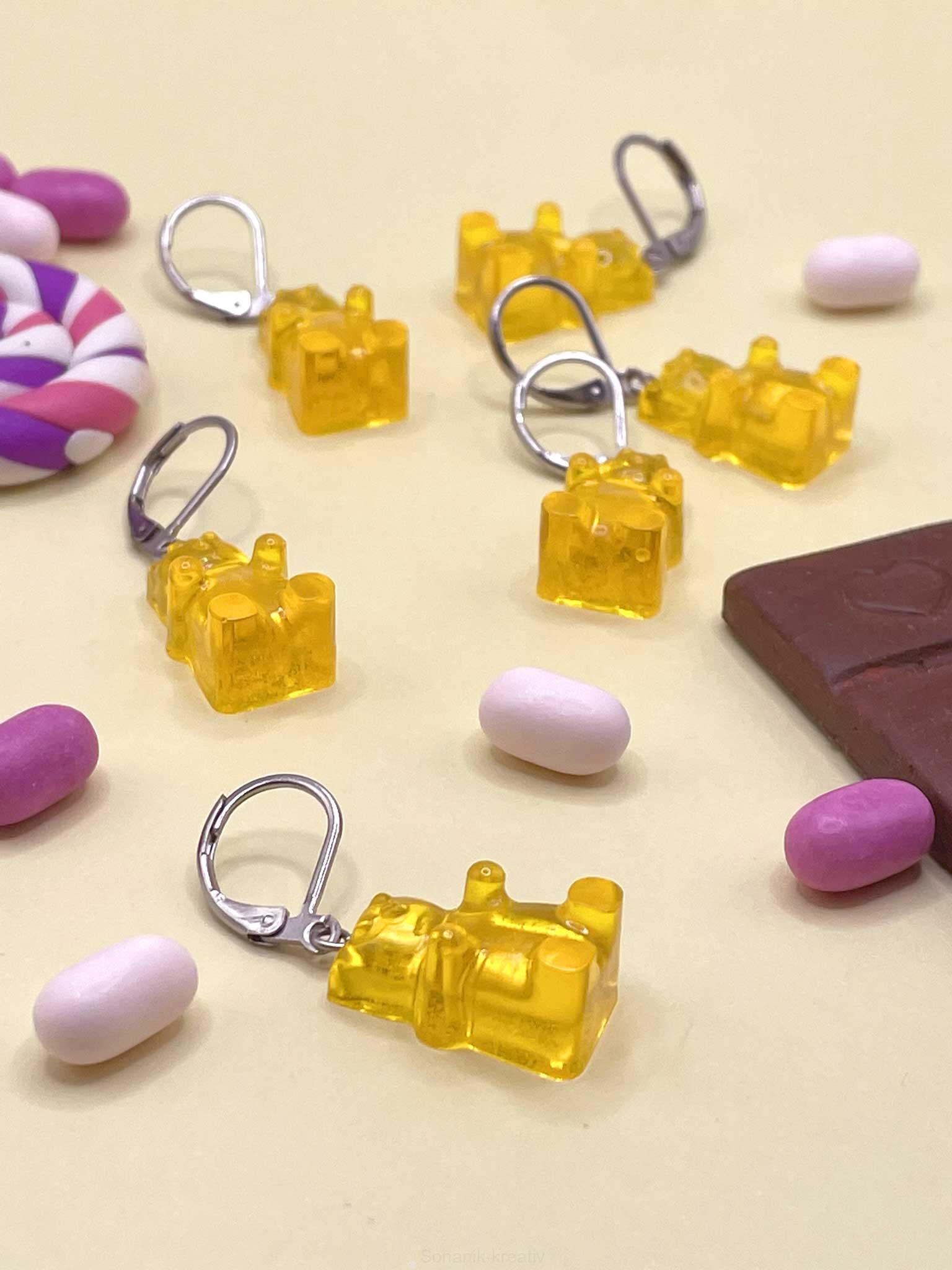 Náušnice medvídci visací