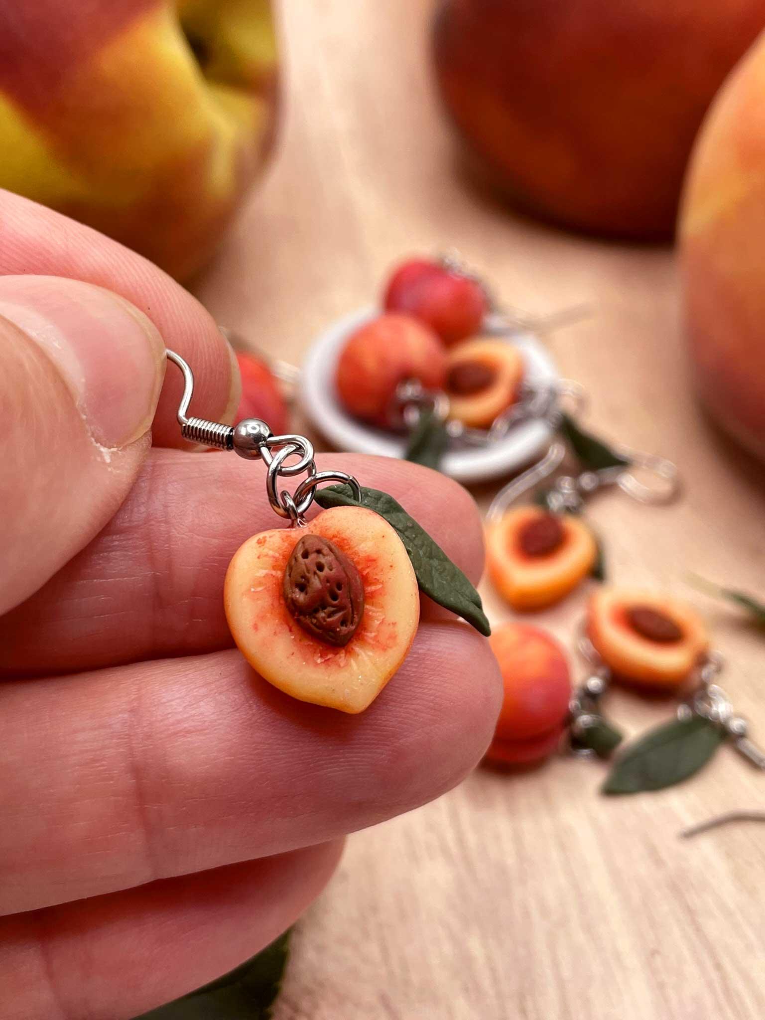 Náušnice Broskve visací