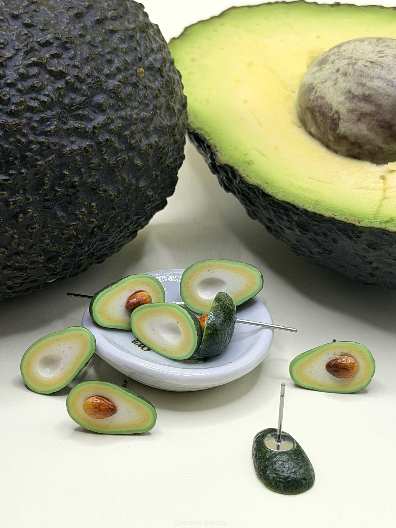 Náušnice Avokádo napichovací