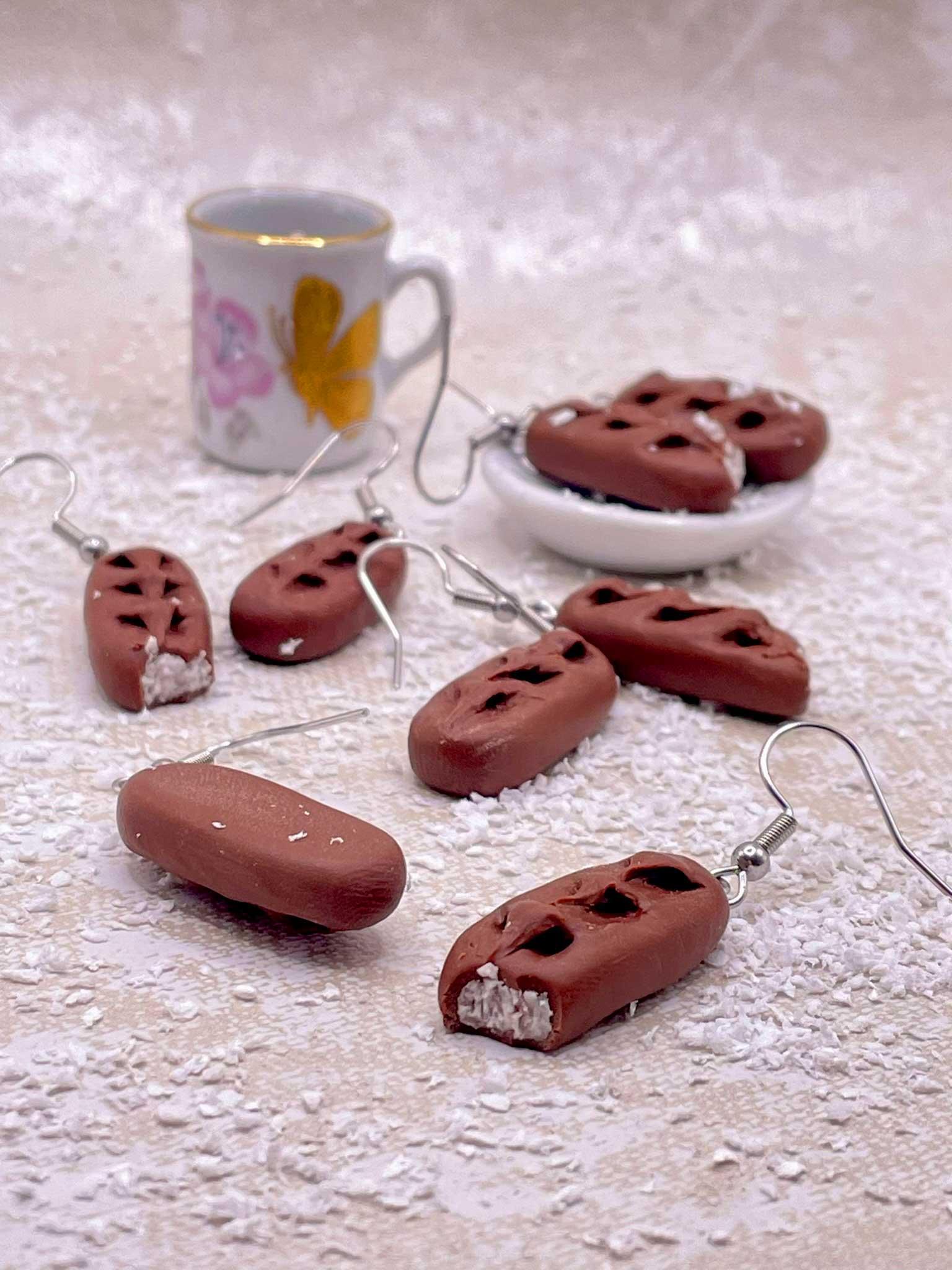 Náušnice Čokoládové tyčinky