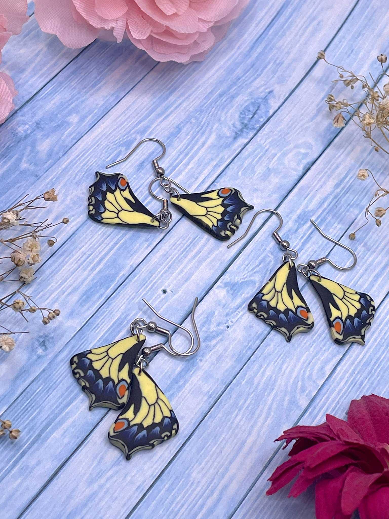 Náušnice Motýlí křídla - Otakárek fenyklový