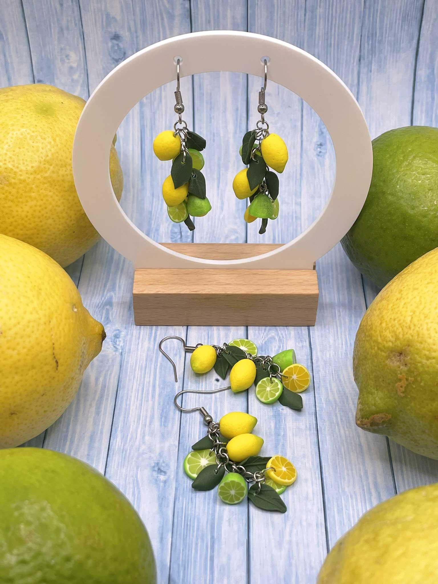 Náušnice citrony a limety