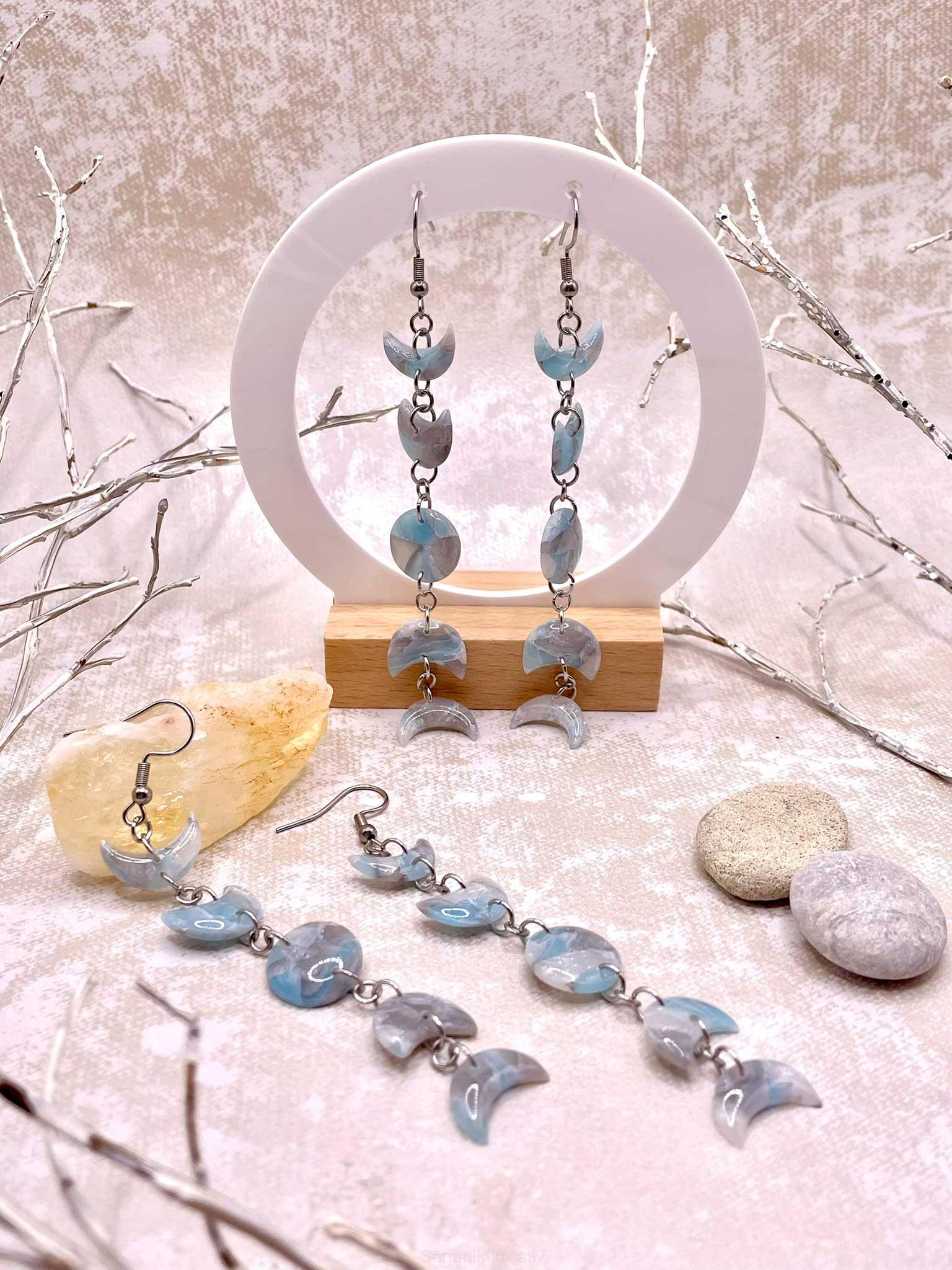 Náušnice Fáze měsíce visací