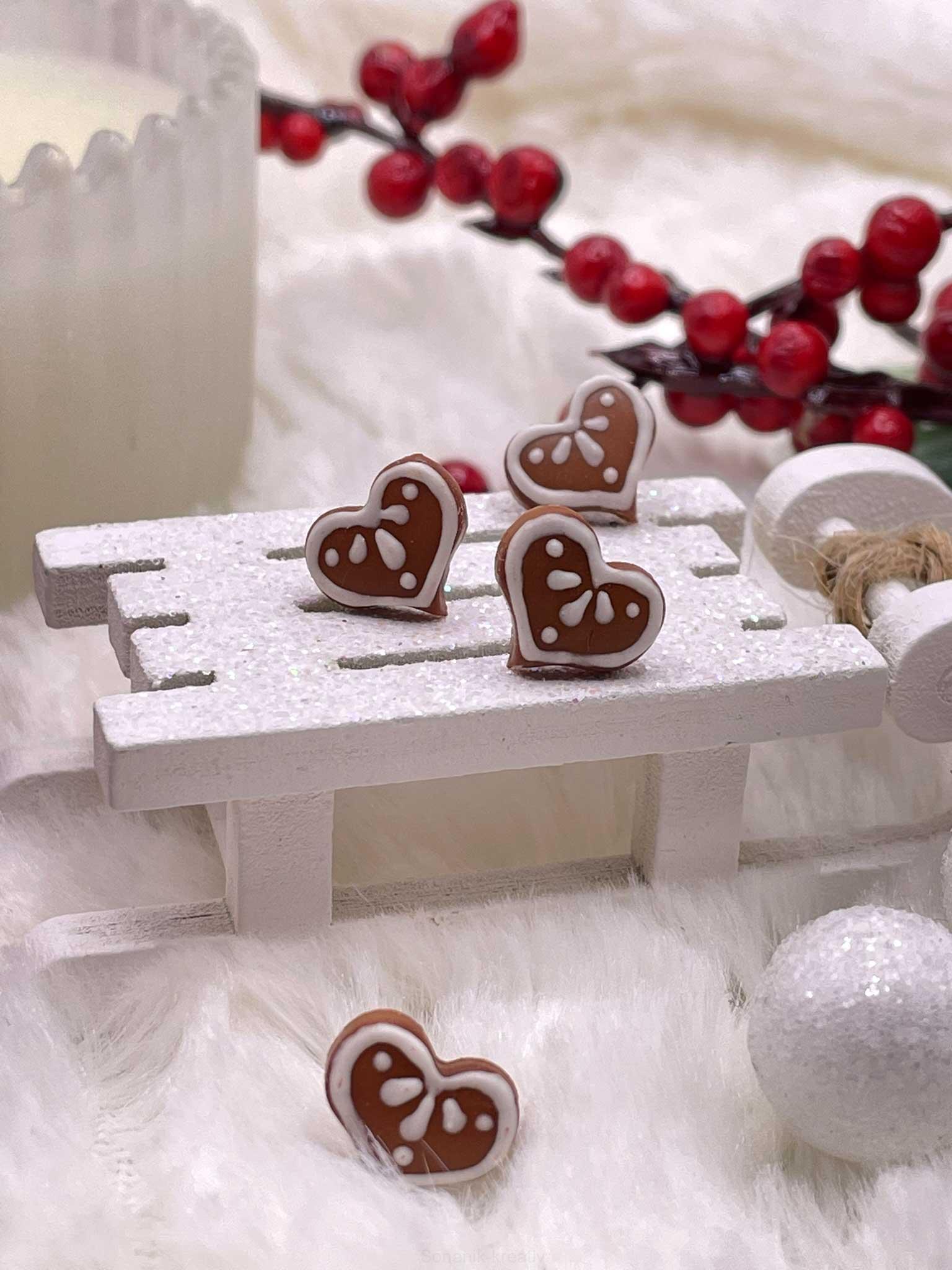 Náušnice mini srdíčka pecky/napichovací