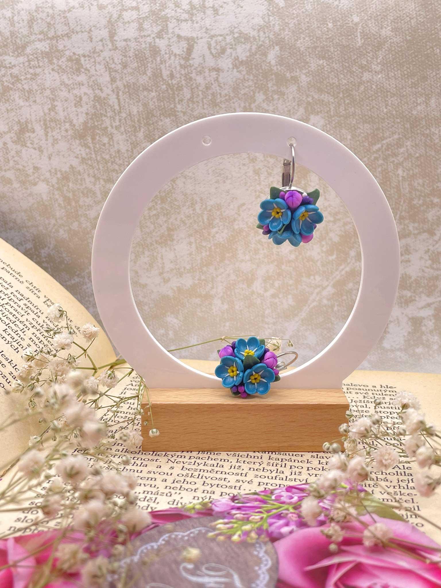 Náušnice Pomněnky kytička