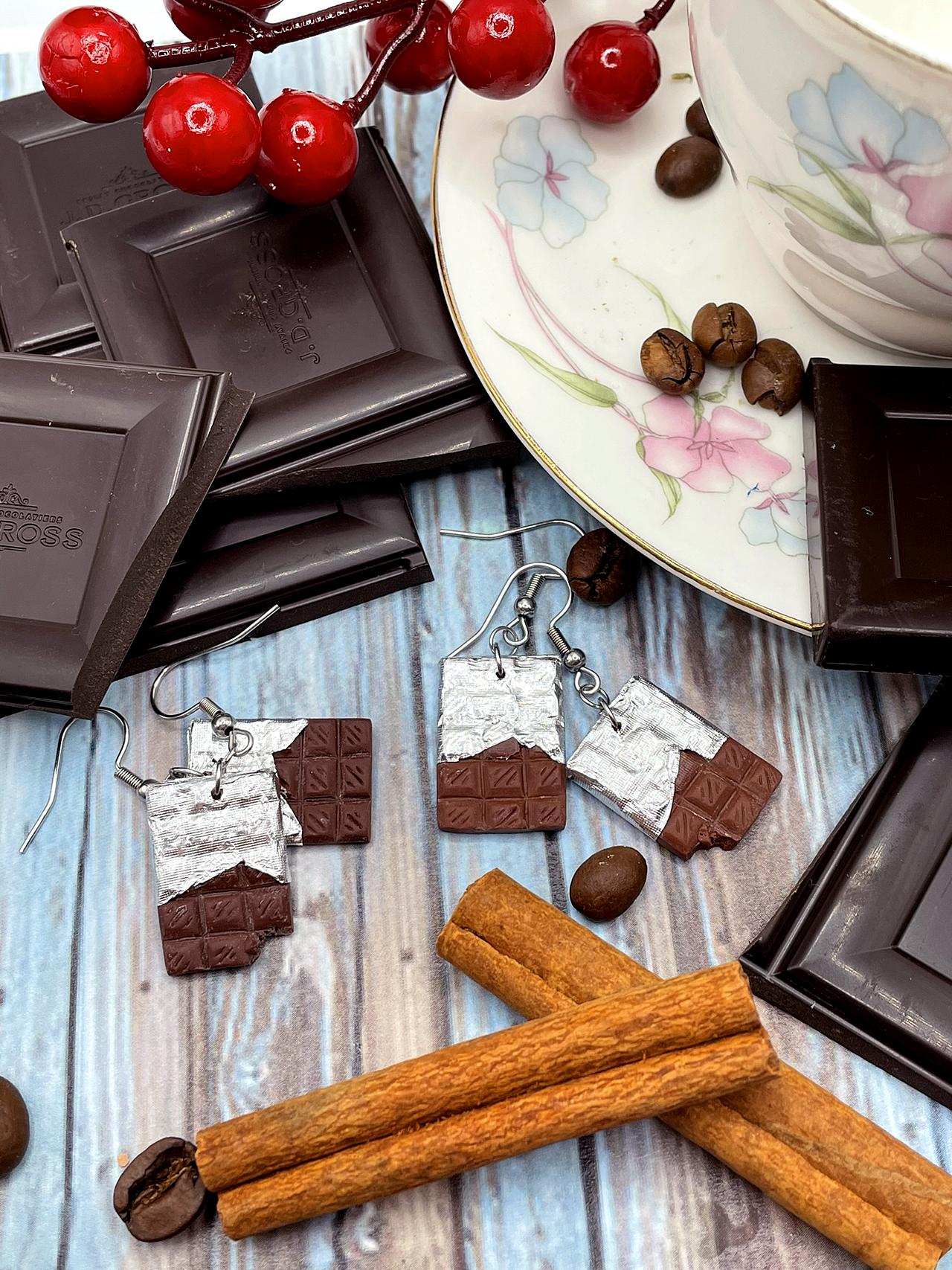 Náušnice Čokoláda