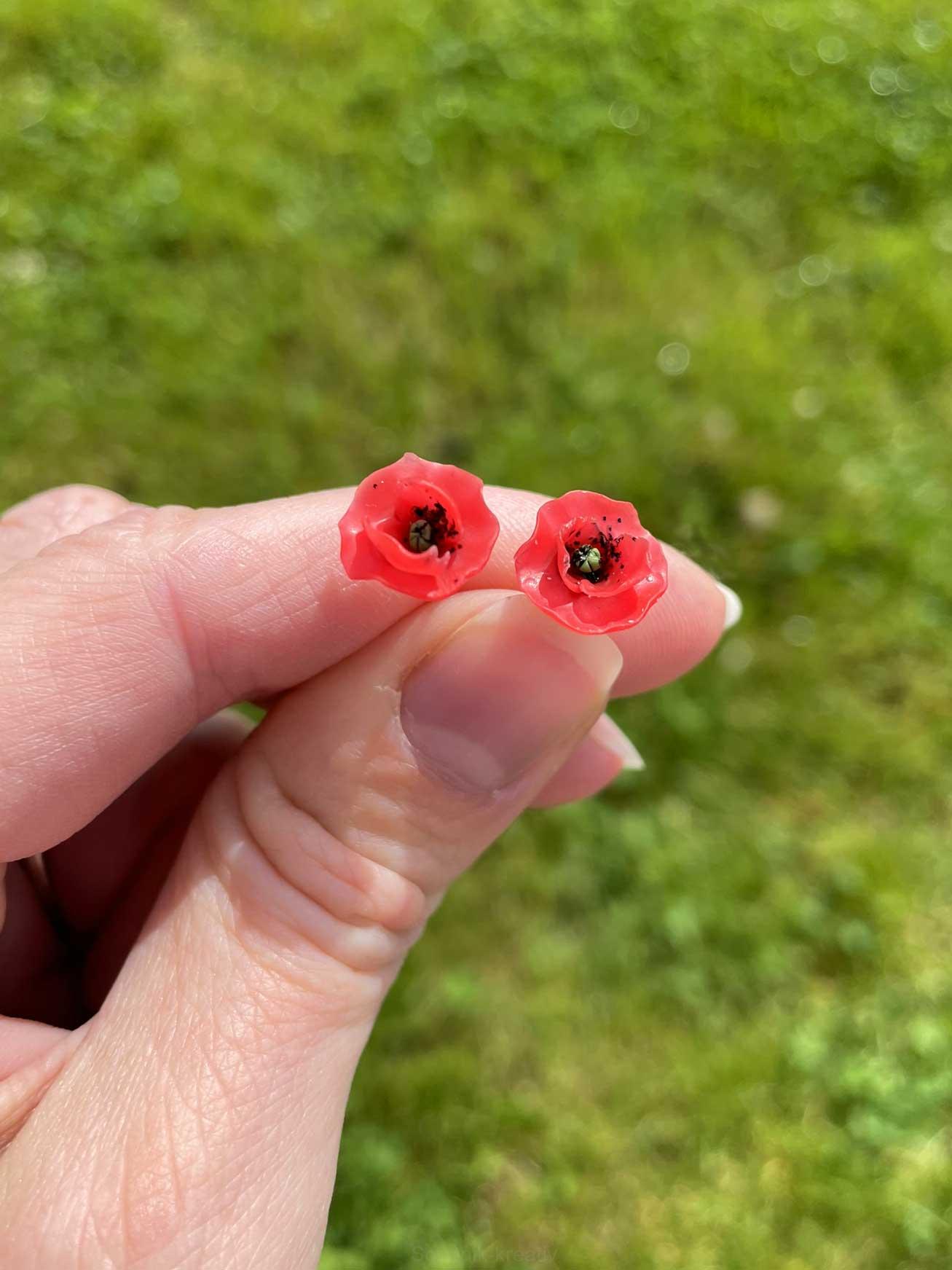 Náušnice Vlčí máky