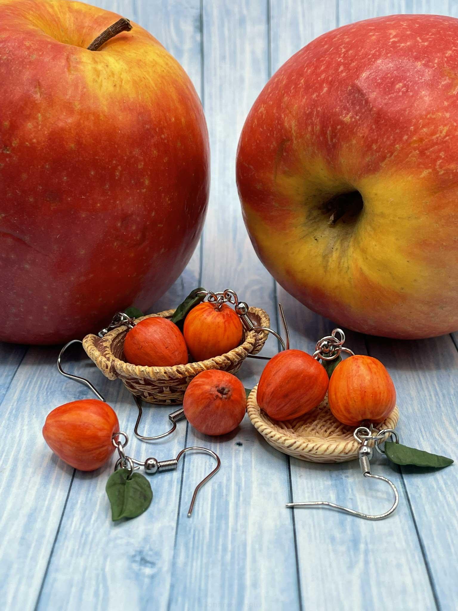 Náušnice Jablka červená