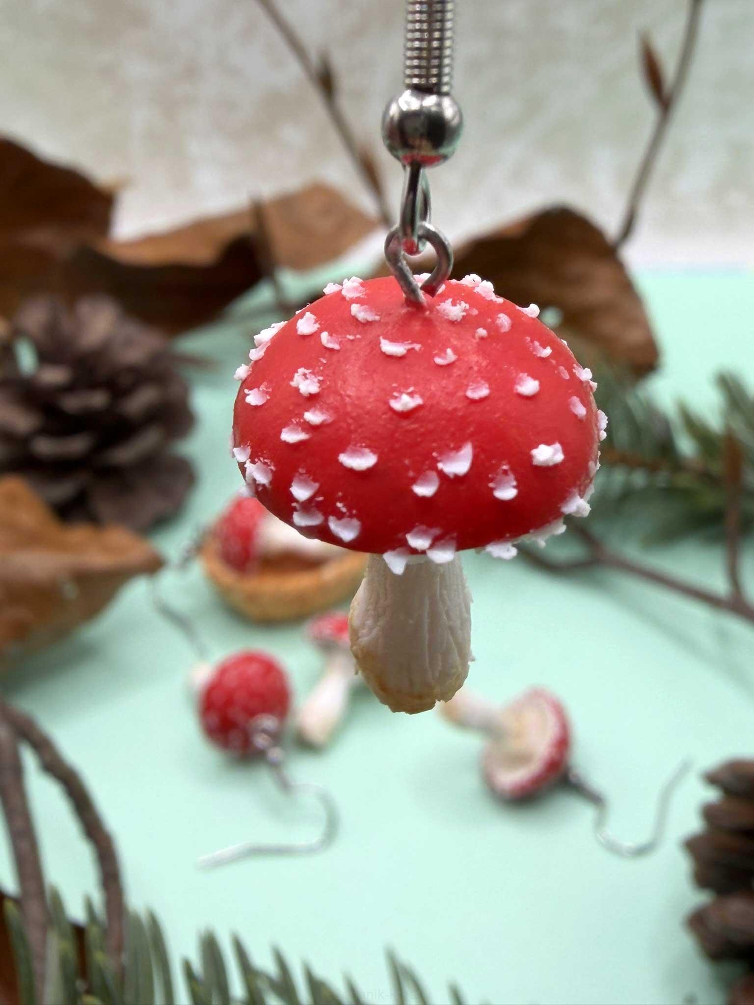 Náušnice Muchomůrky