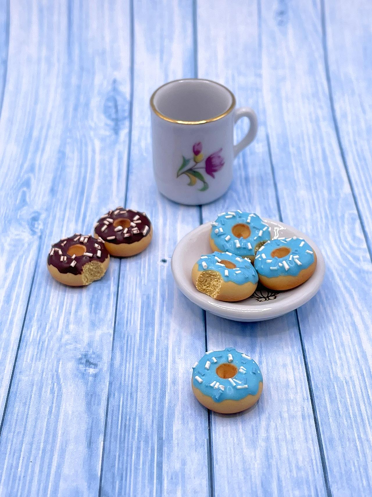 Náušnice Donuty tyrkysové napichovací