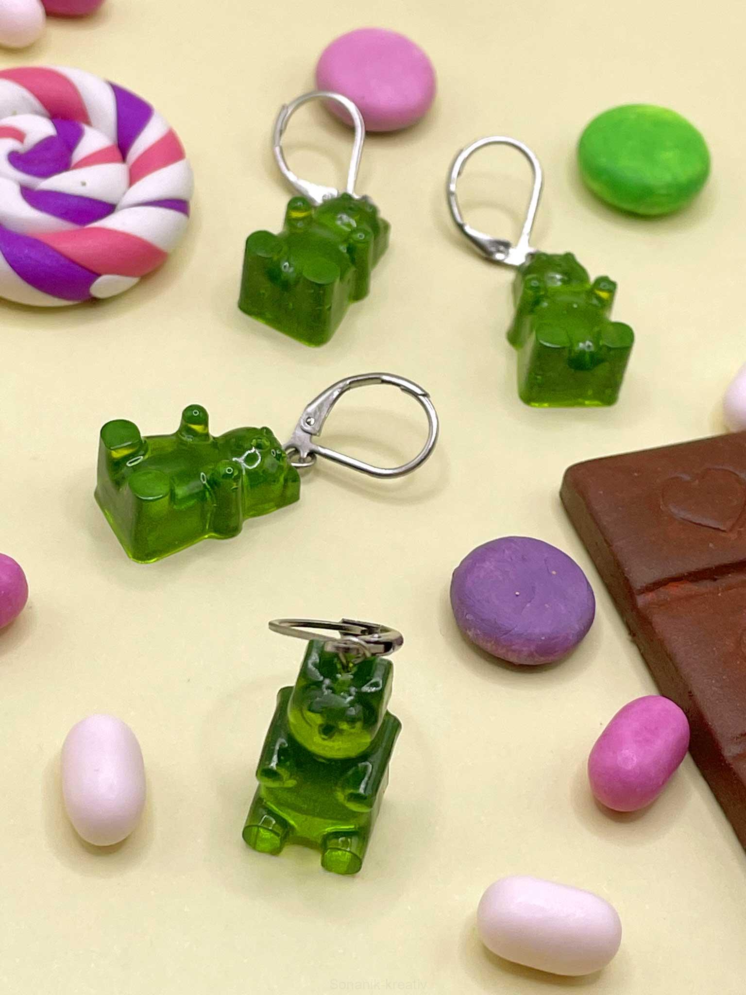 Náušnice medvídci visací