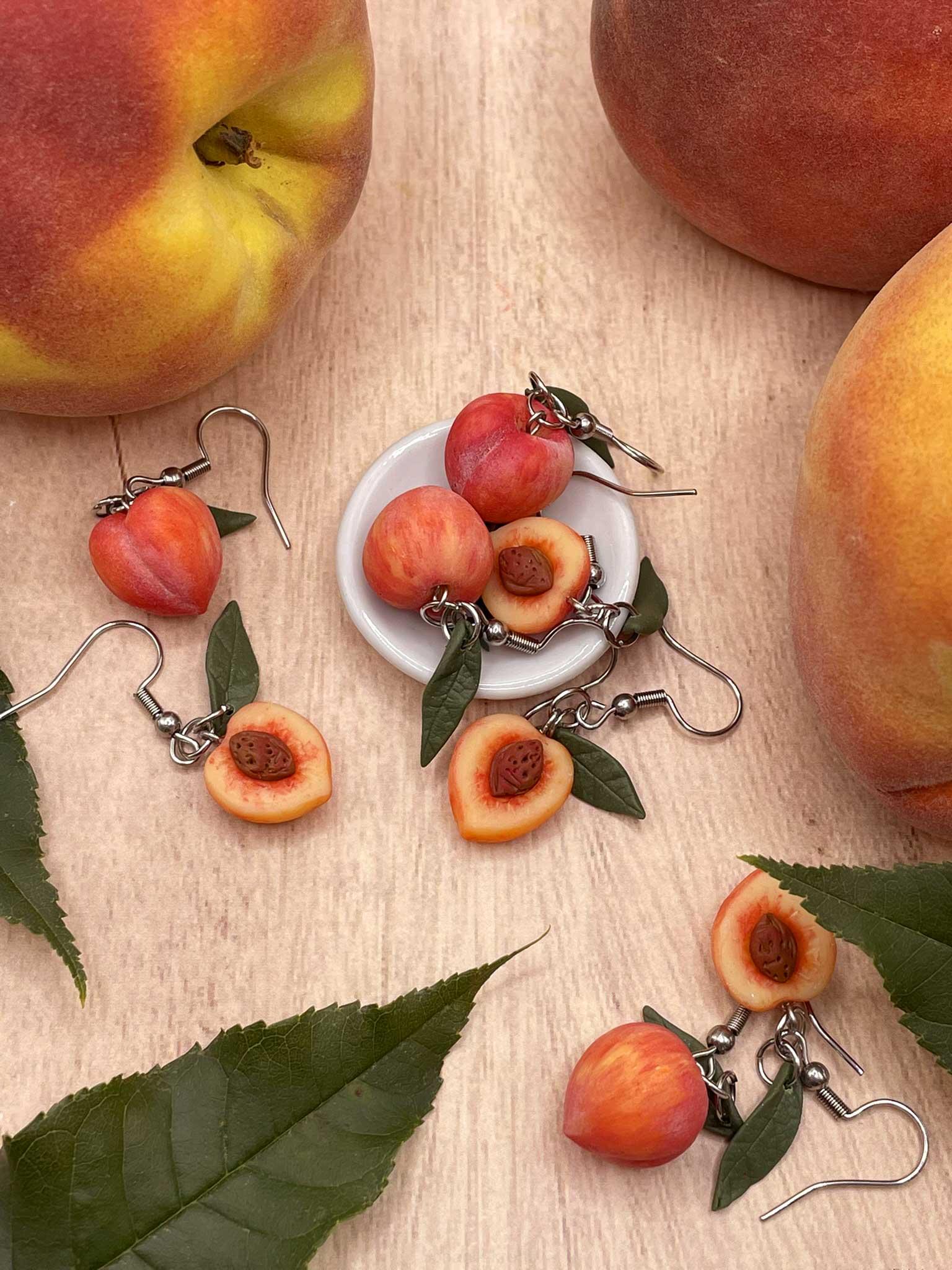 Náušnice Broskve visací