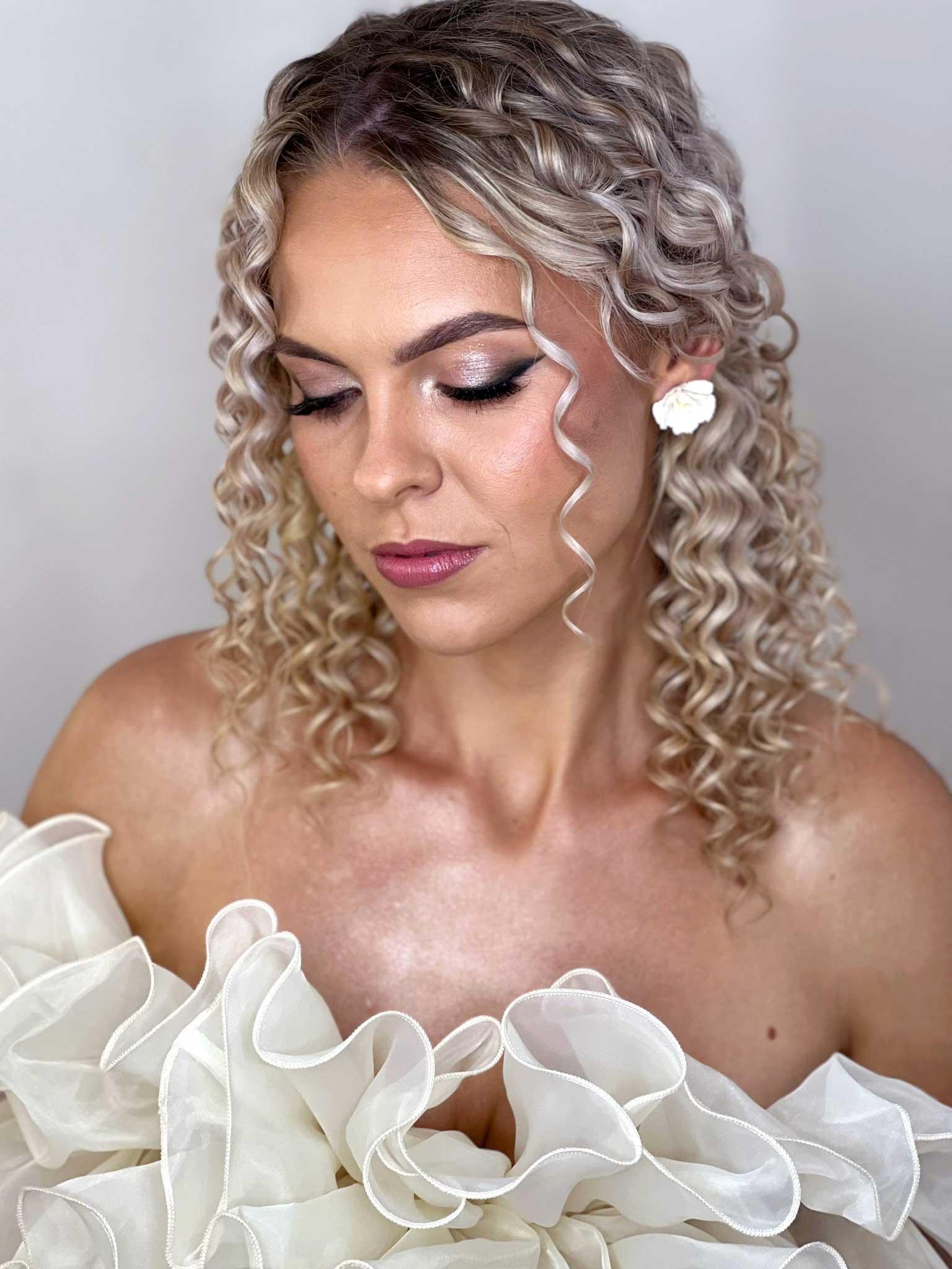 Náušnice Růžové květy - puzety