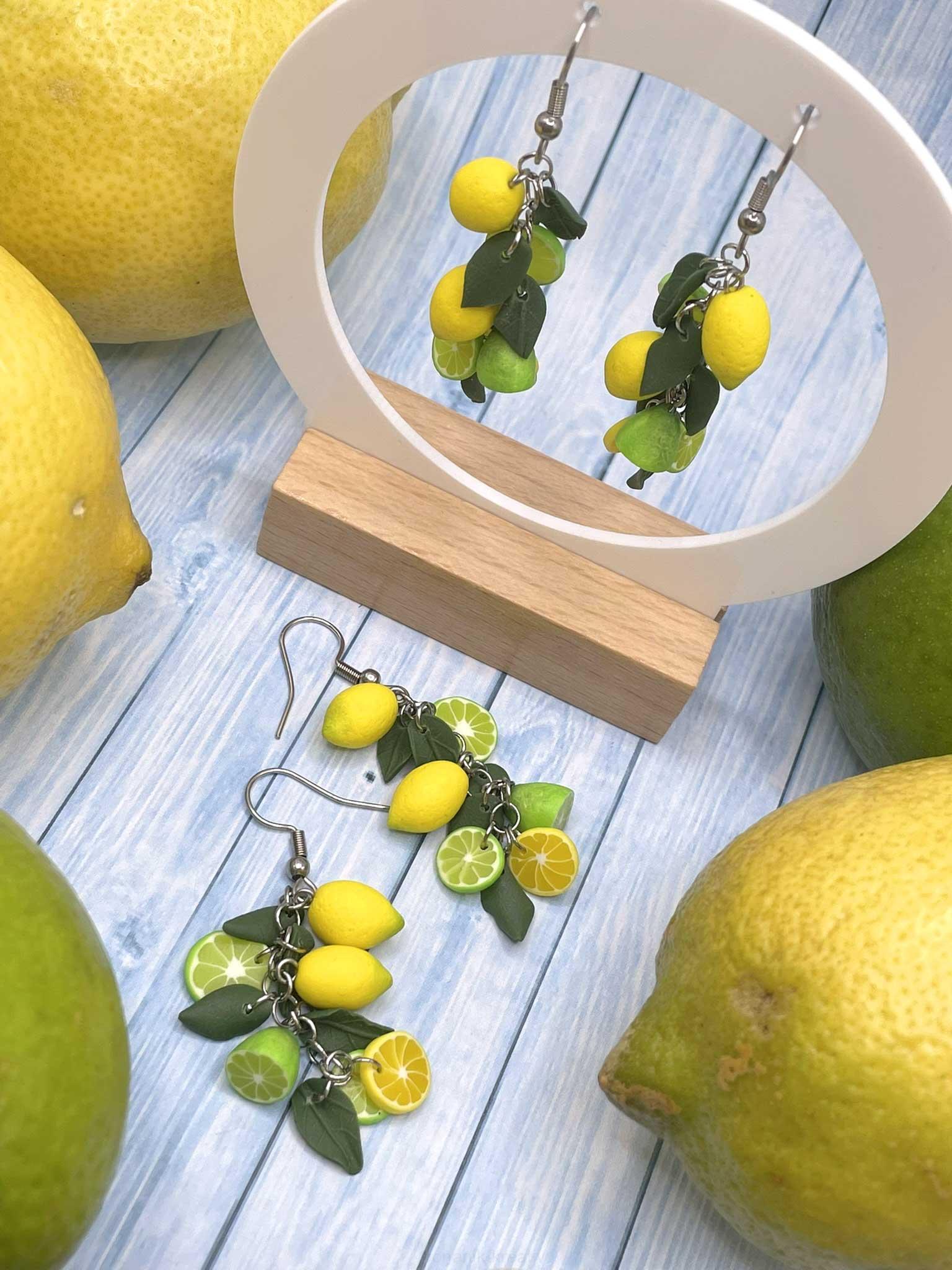 Náušnice citrony a limety