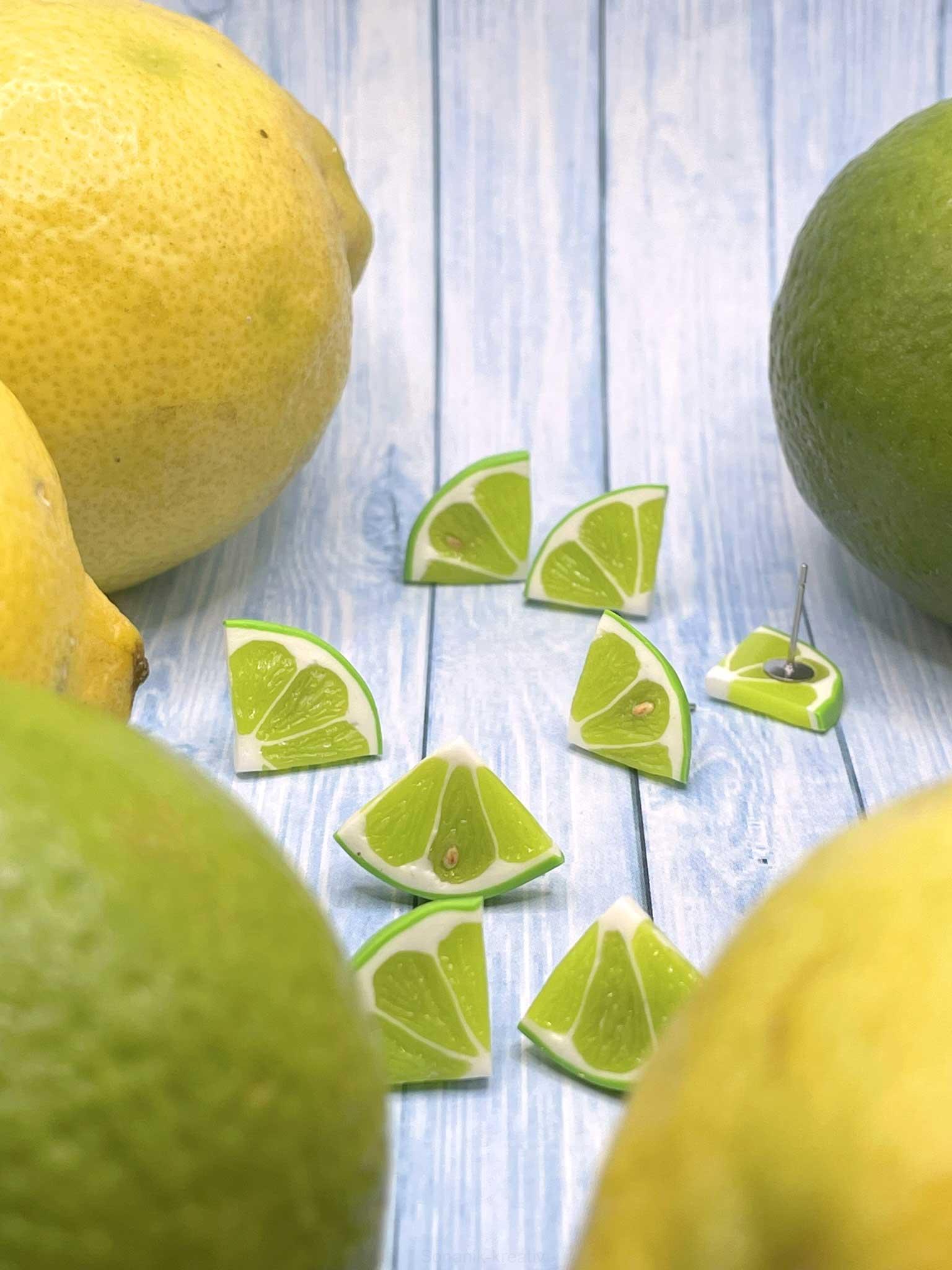 Náušnice limety napichovací