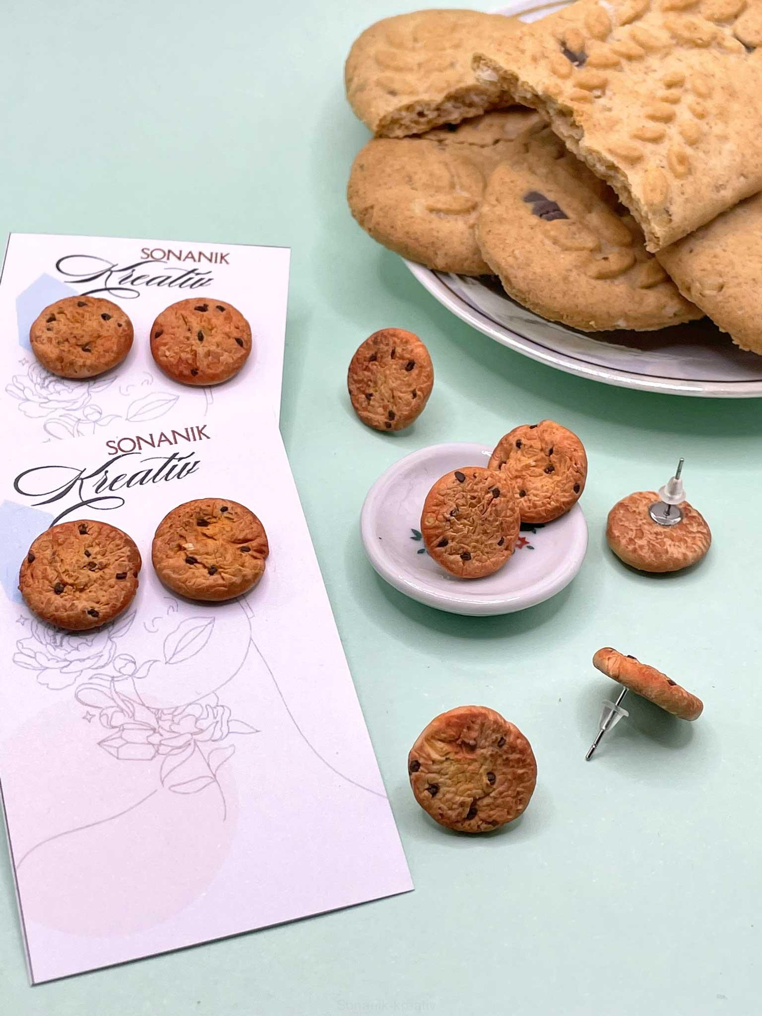 Náušnice sušenky Cookies napichovací