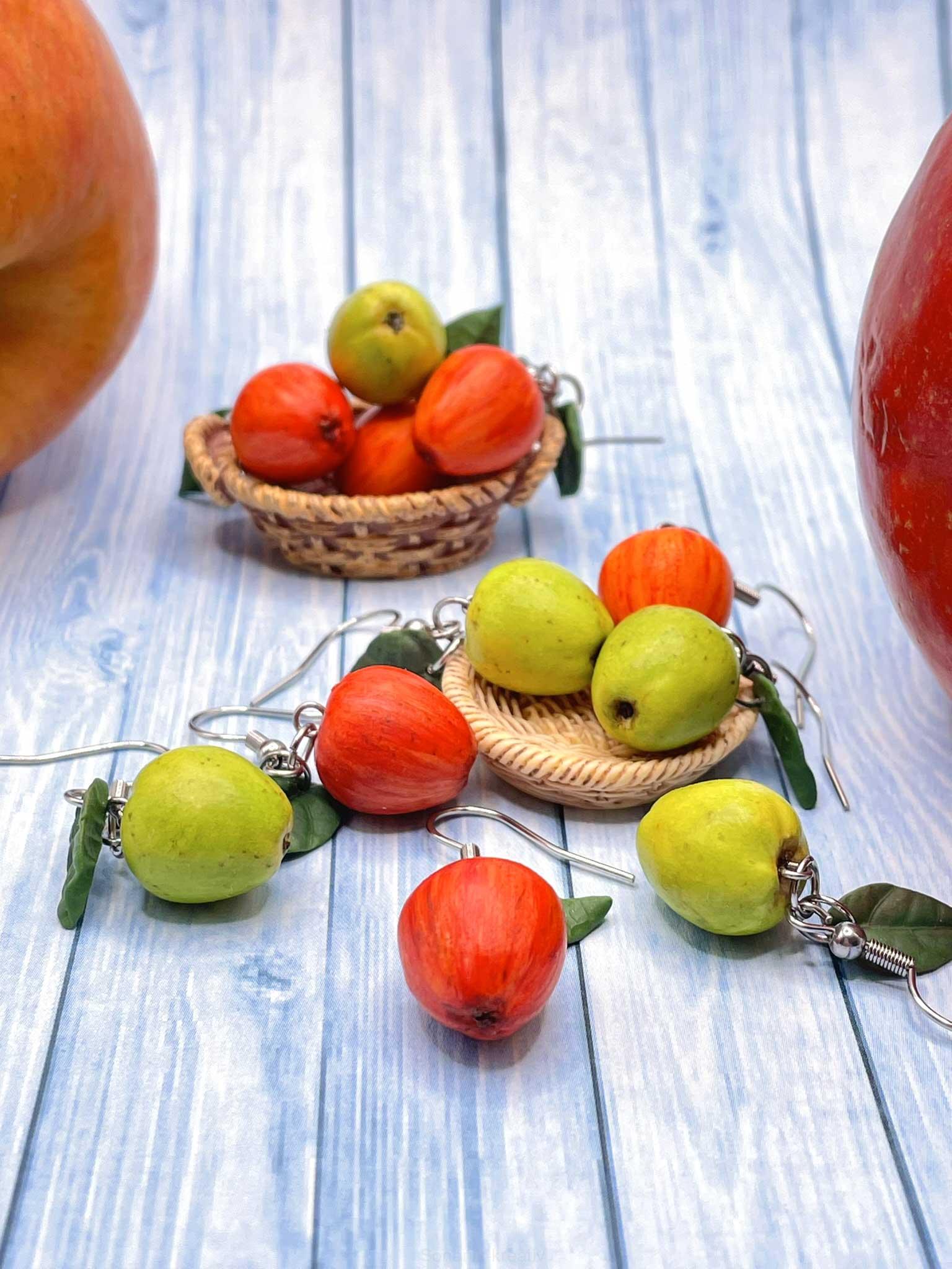 Náušnice Jablka zelená