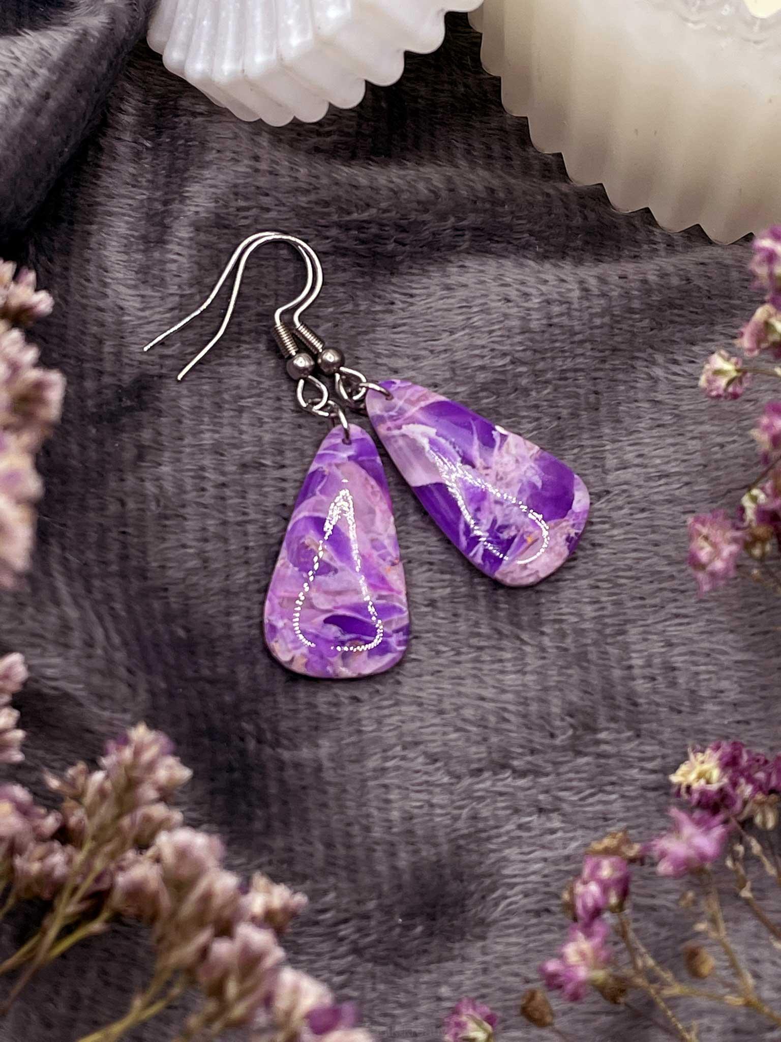 Náušnice Ametystová mlha