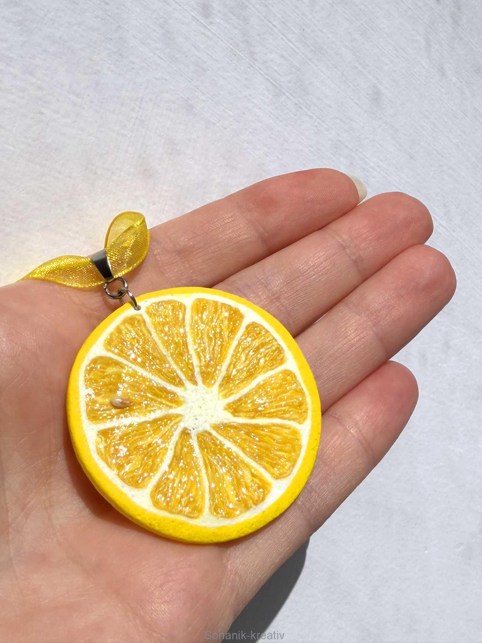 Náhrdelník Plátek citronu