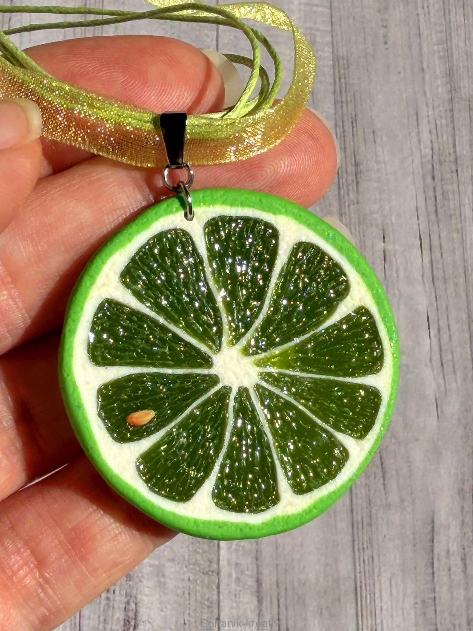 Náhrdelník Plátek limety