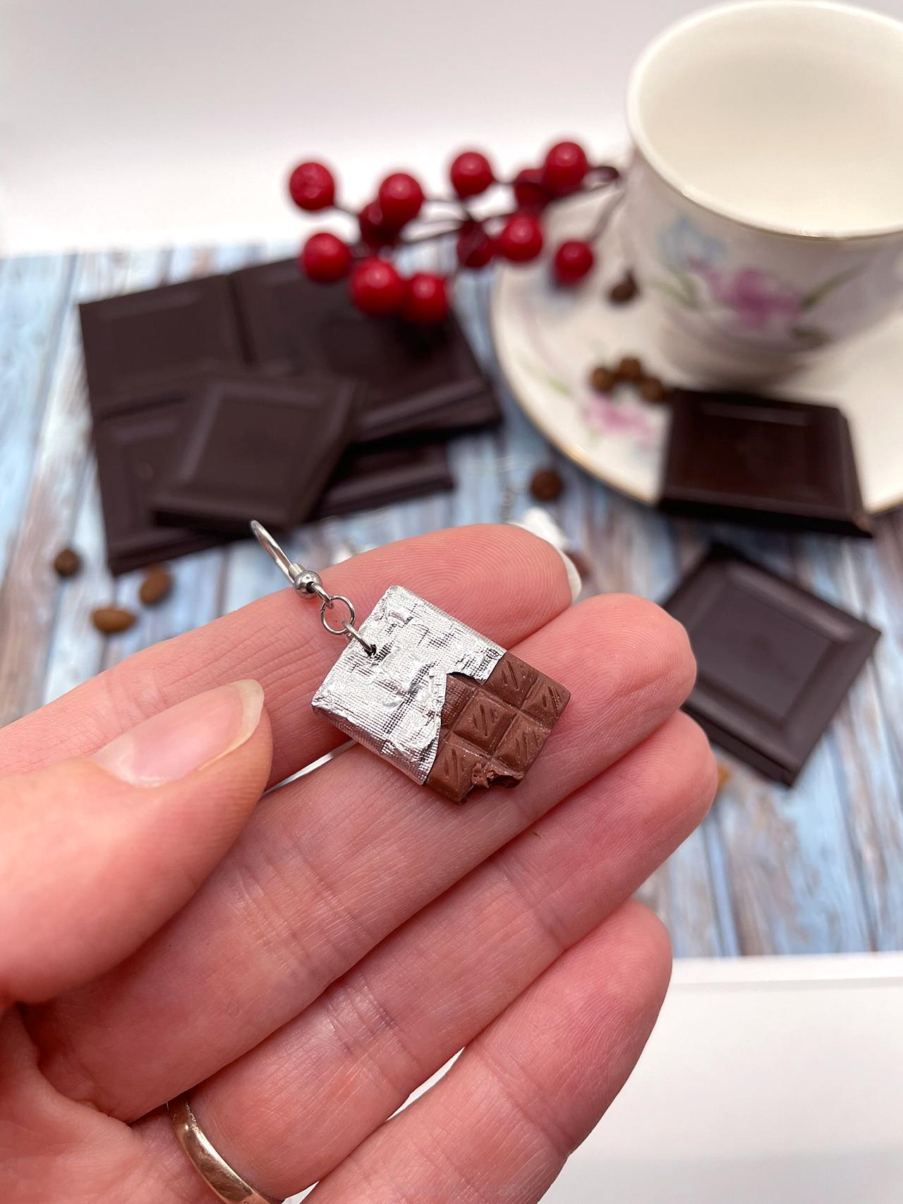 Náušnice Čokoláda
