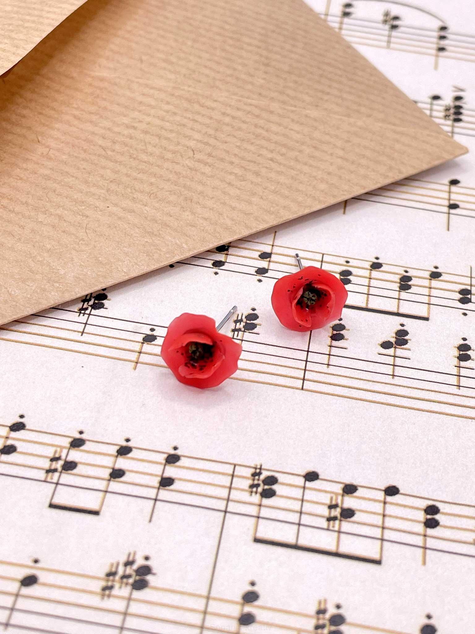 Náušnice Vlčí máky