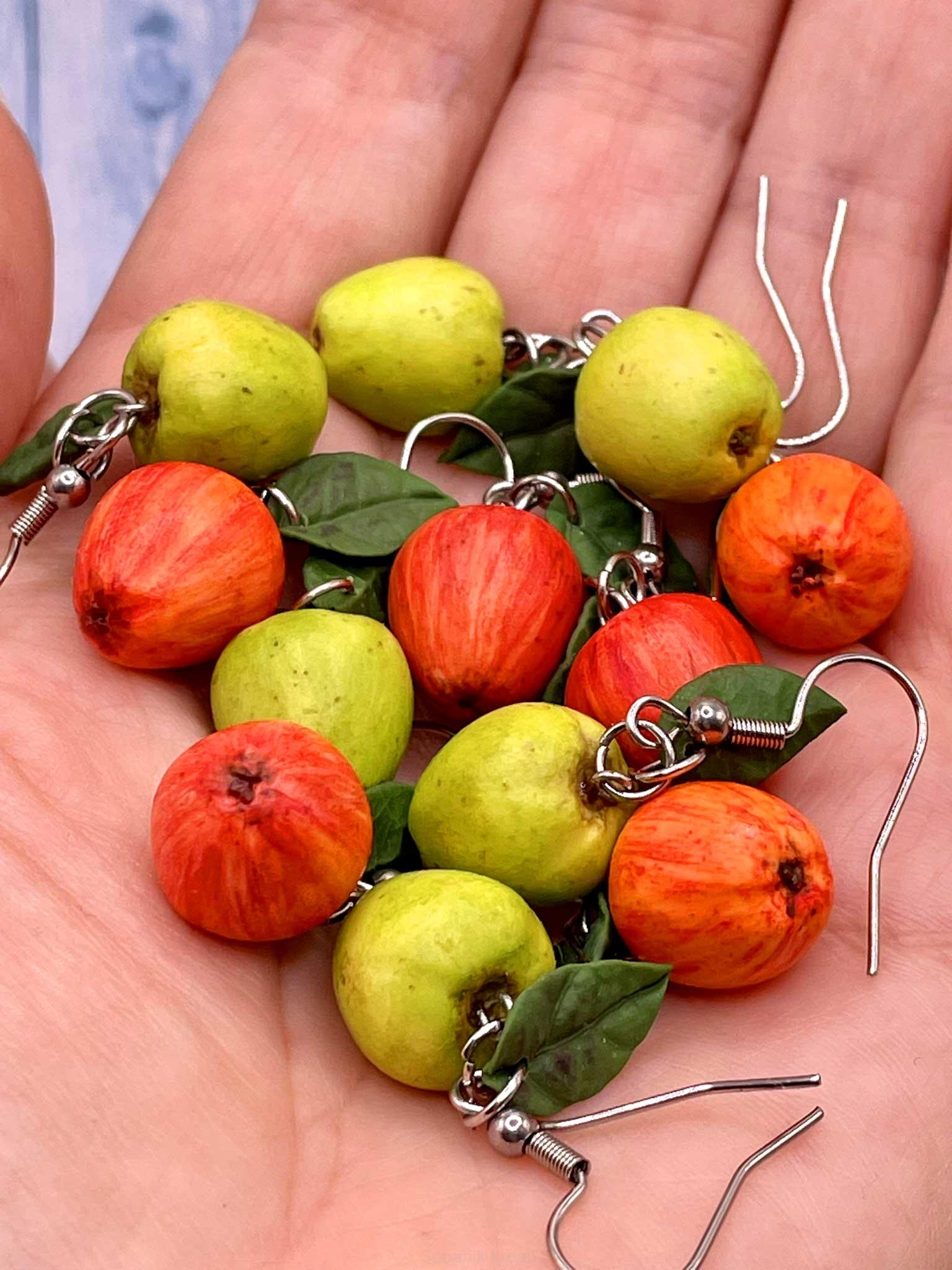 Náušnice Jablka červená