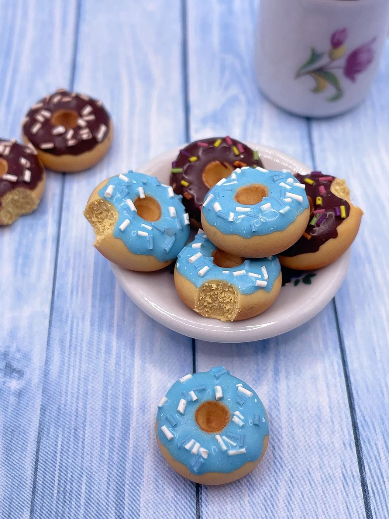 Náušnice Donuty tyrkysové napichovací