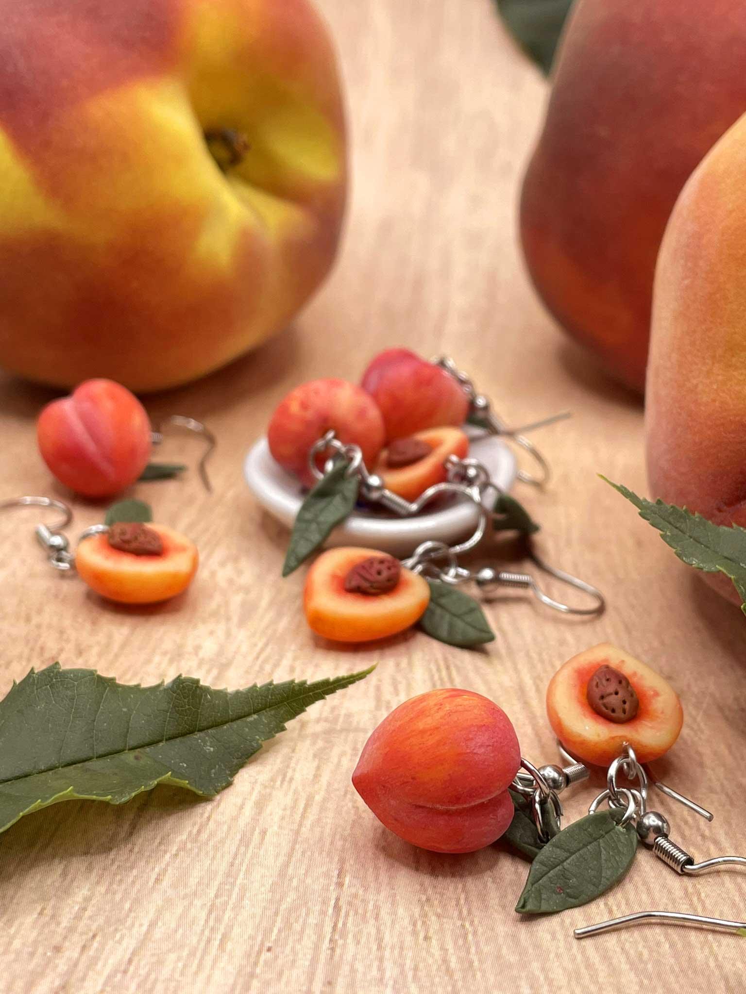 Náušnice Broskve visací